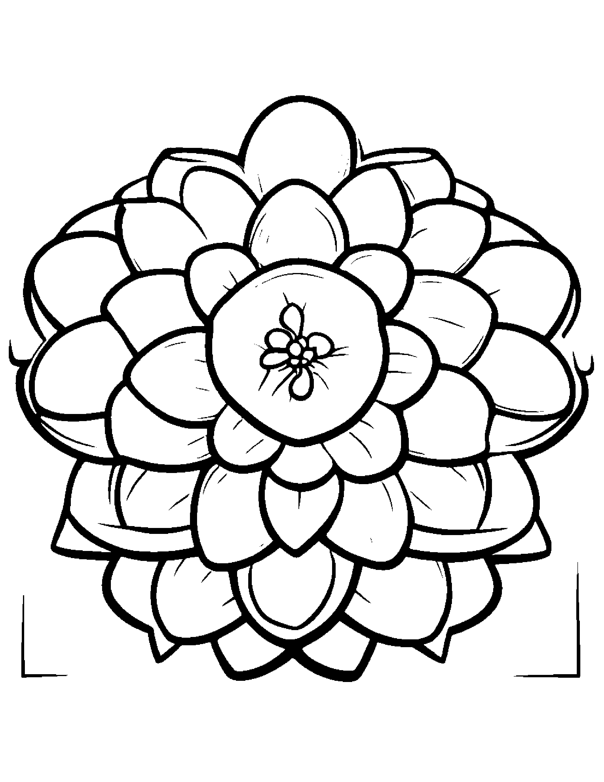 Waffle With A Small Flower #3 Coloring Page (Free Printable PDF)