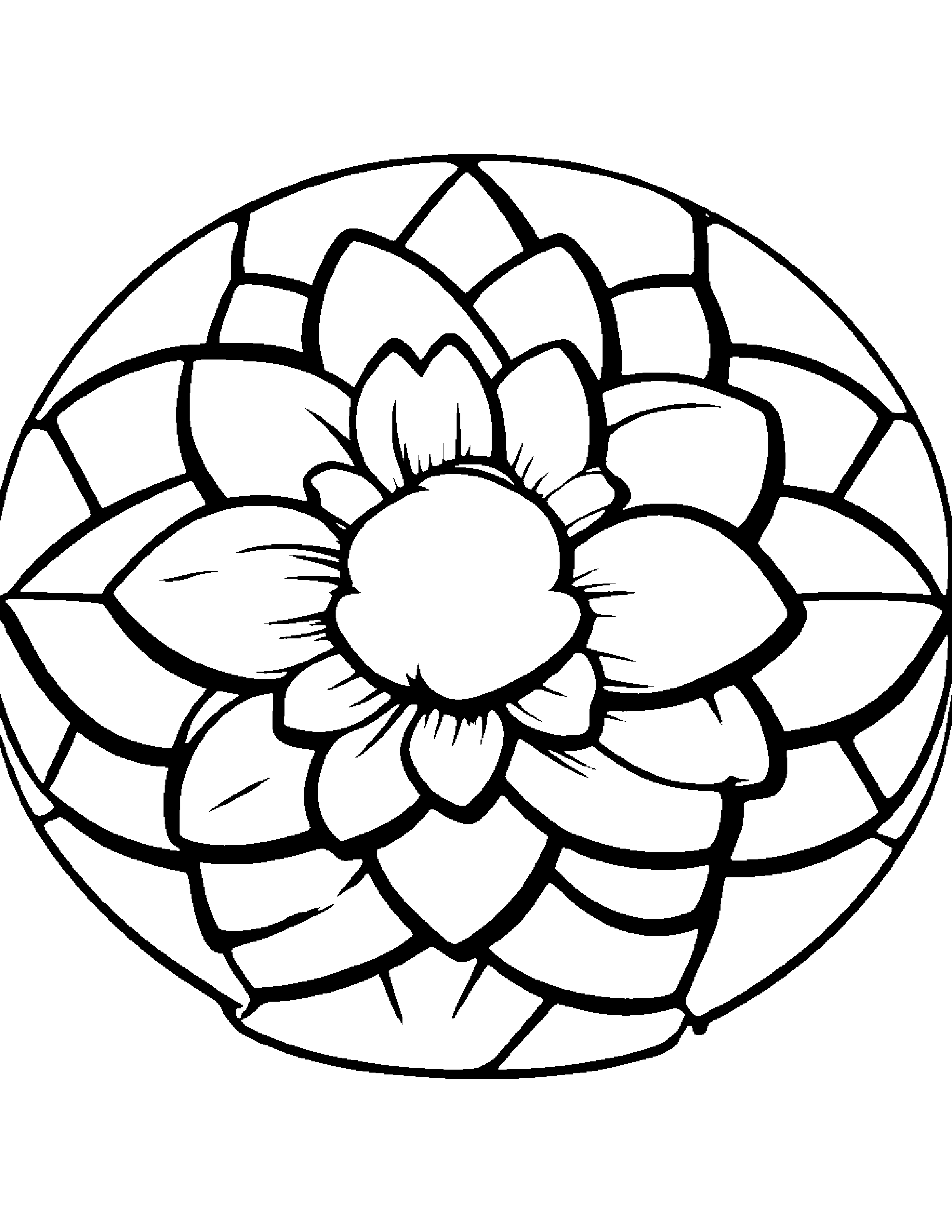 Waffle With A Small Flower Coloring Page (Free Printable PDF)