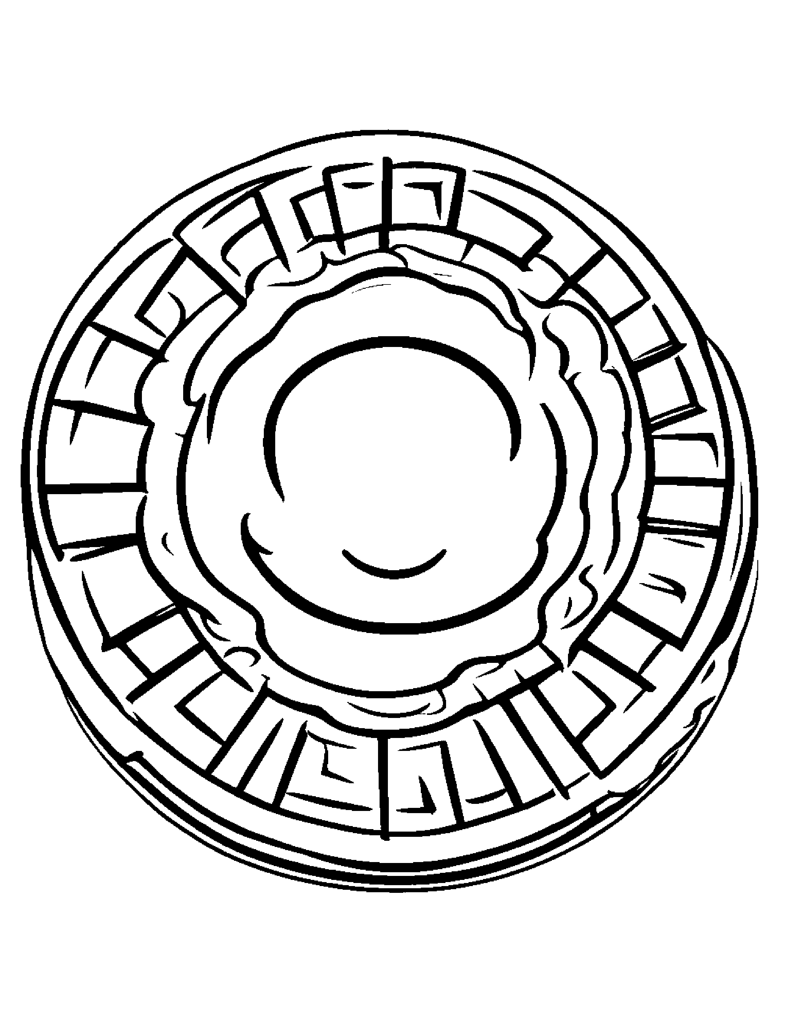 Waffle With A Sunny Sticker #3 Coloring Page (Free Printable PDF)