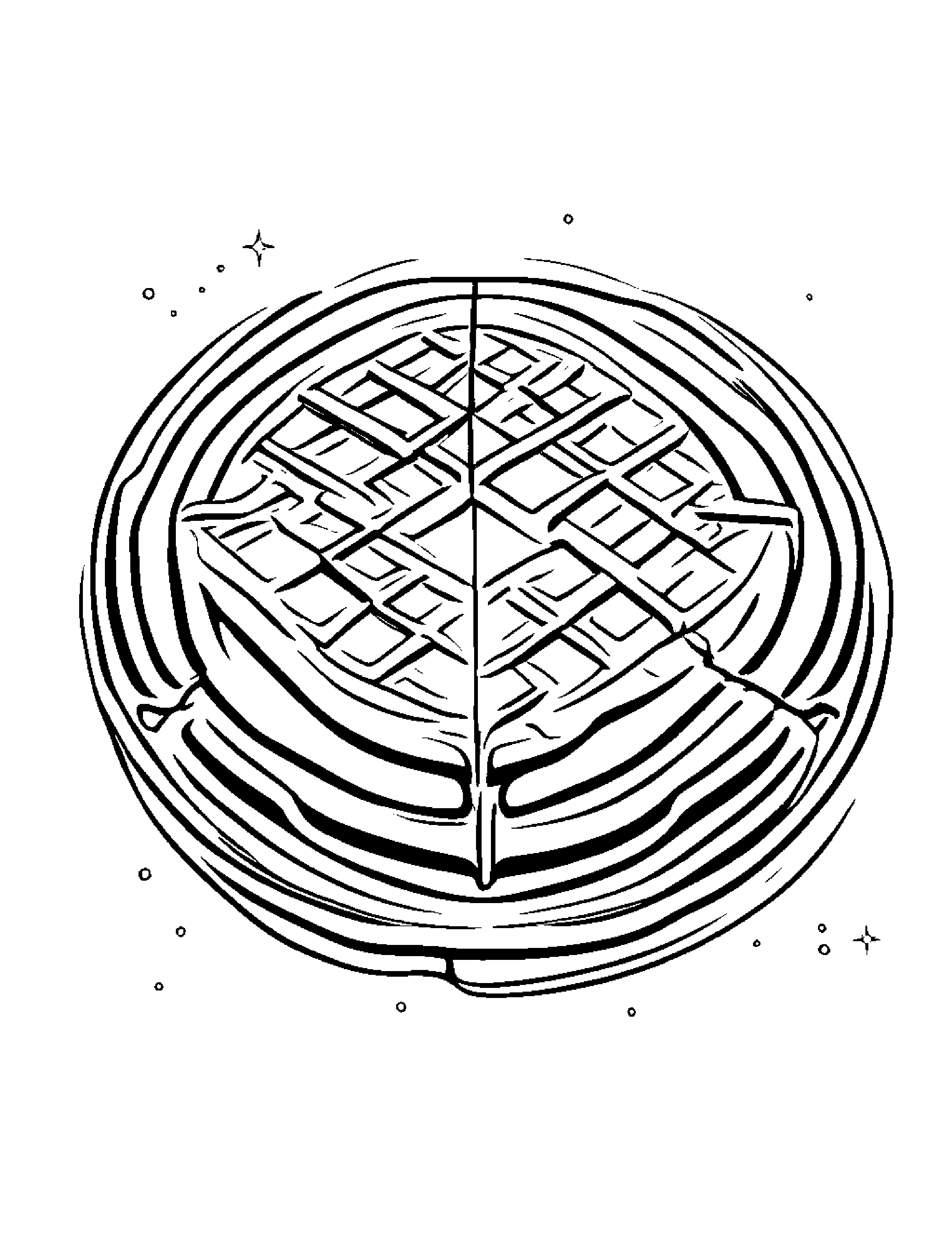 Waffle With Sparkles #5 Coloring Page (Free Printable PDF)