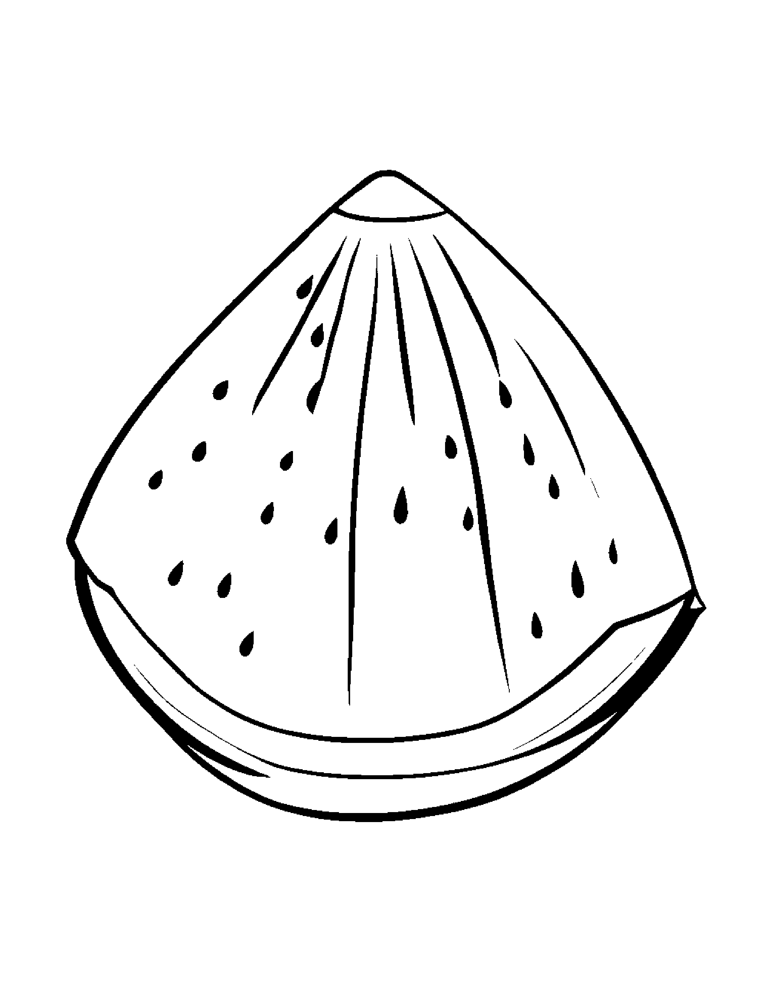 Watermelon Slice With A Cute Hat #2 Coloring Page (Free Printable PDF)
