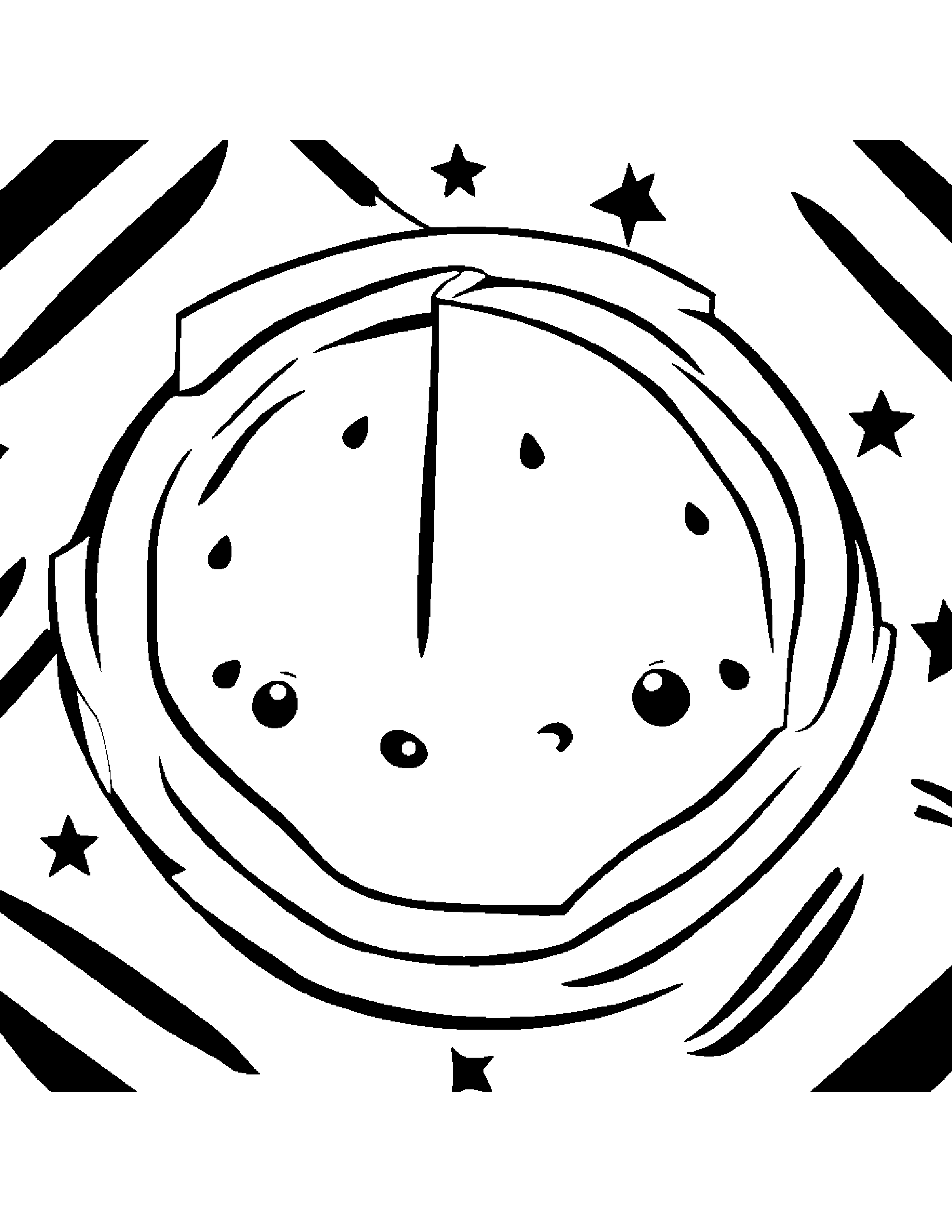 Watermelon Slice With A Friendly Star #5 Coloring Page (Free Printable PDF)