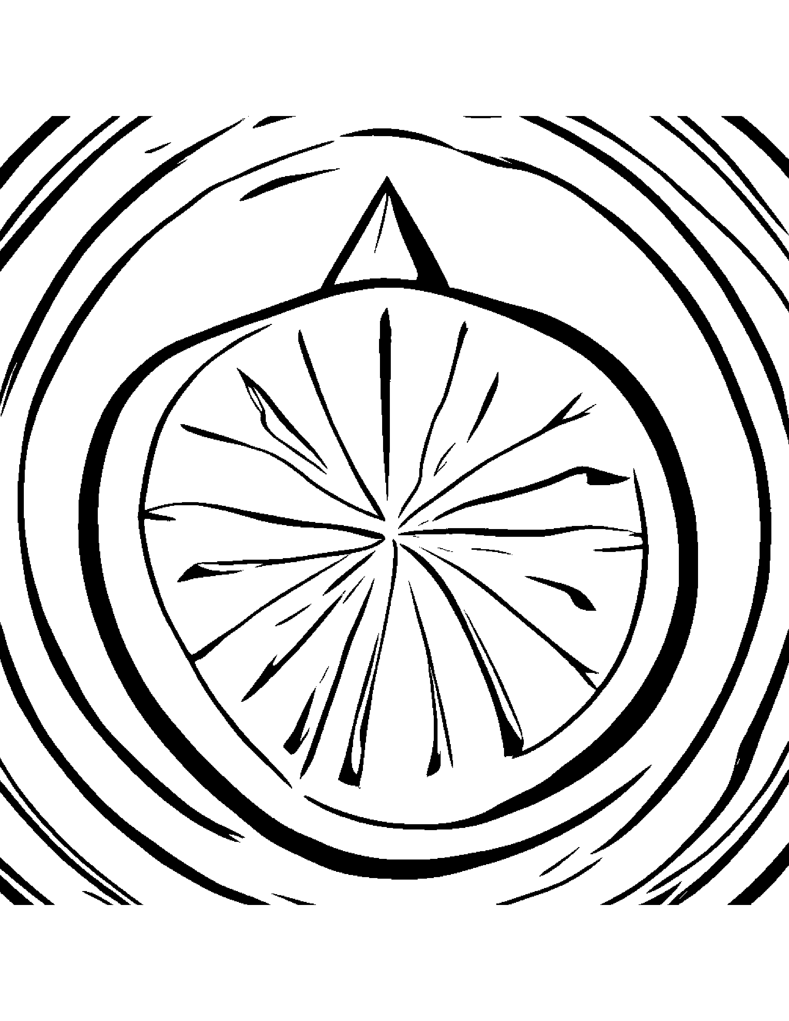 Watermelon Slice With A Friendly Star Coloring Page (Free Printable PDF)