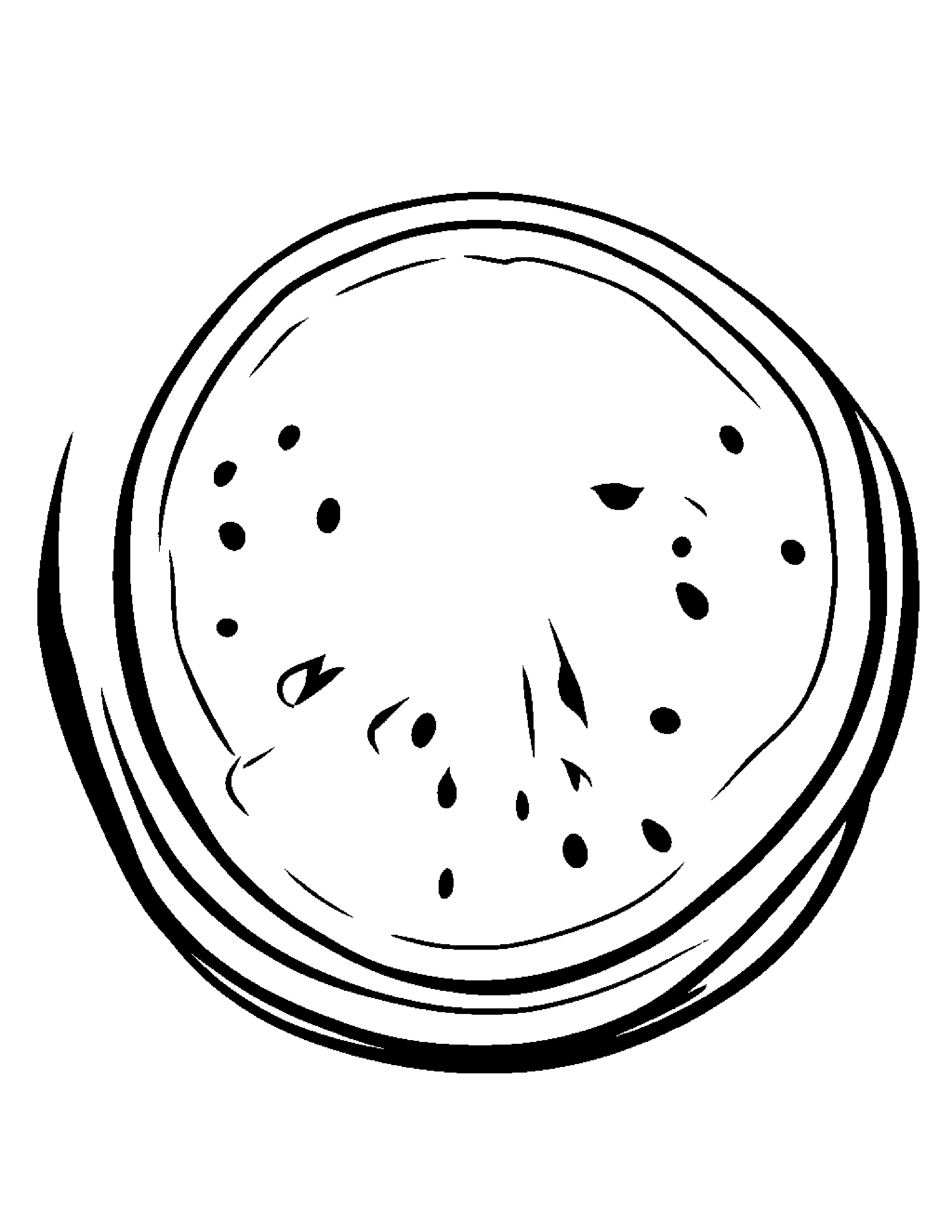 Watermelon Slice With A Soft Scarf #3 Coloring Page (Free Printable PDF)