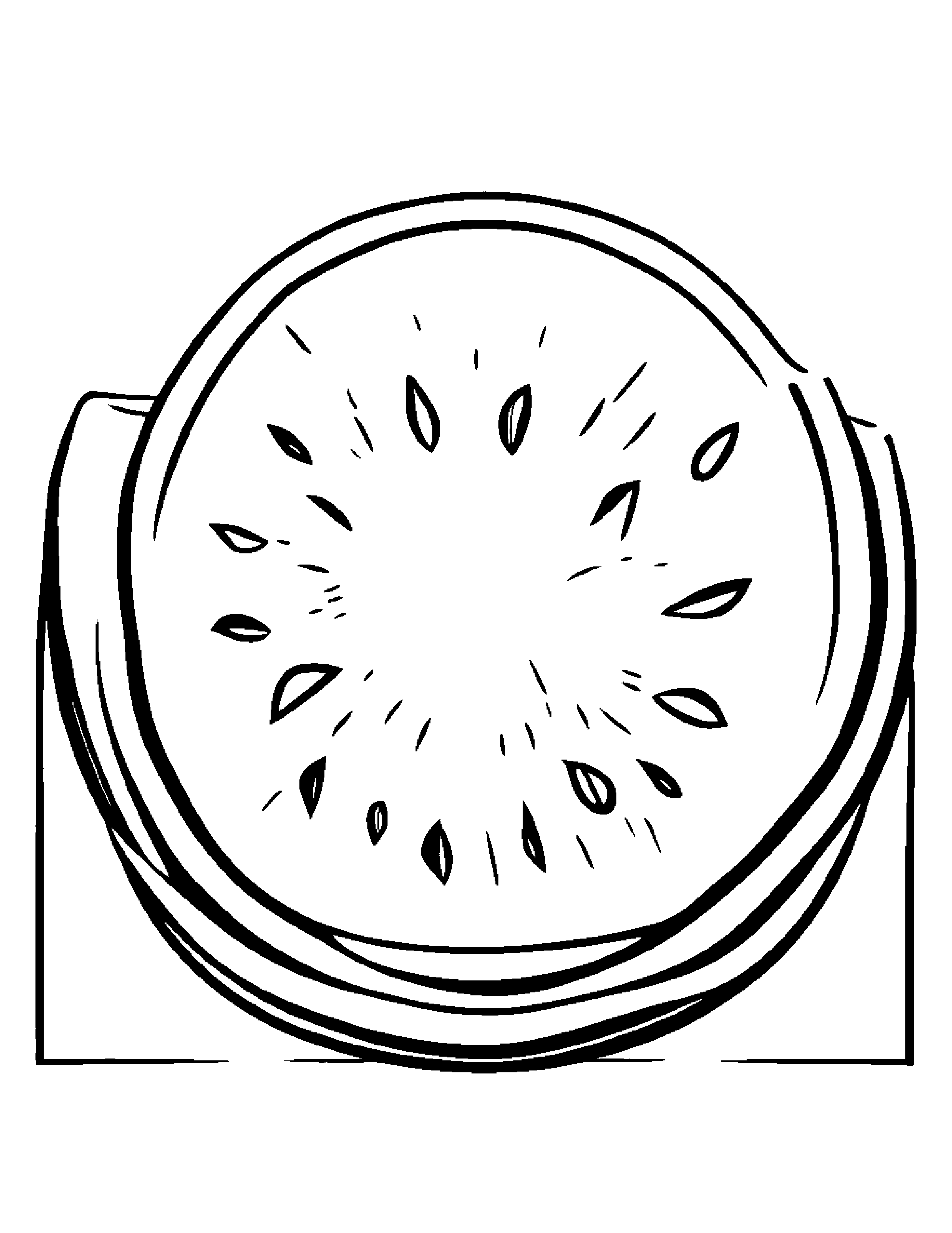 Watermelon Slice With A Sunny Sticker At The Playground #3 Coloring Page (Free Printable PDF)