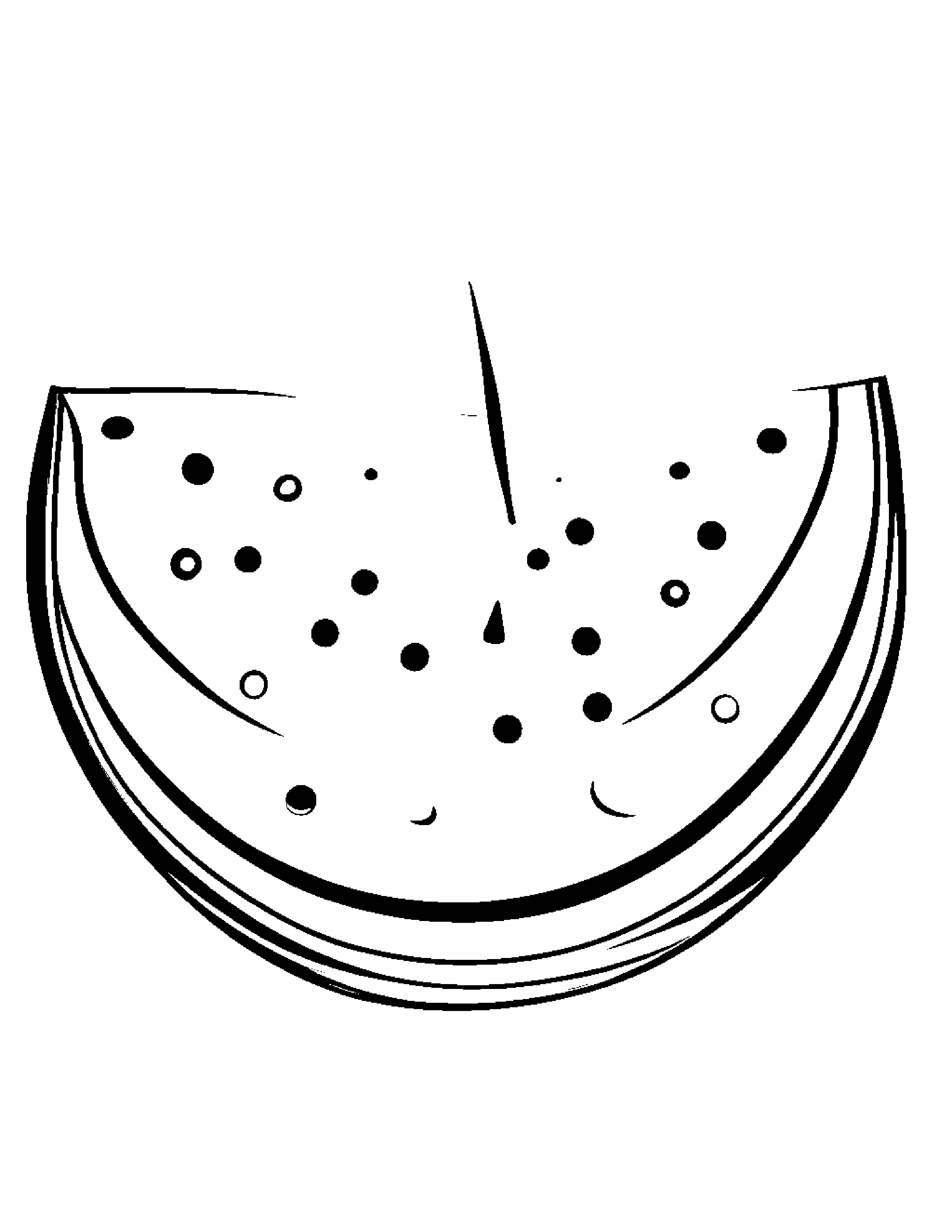 Watermelon Slice With Sparkles #2 Coloring Page (Free Printable PDF)