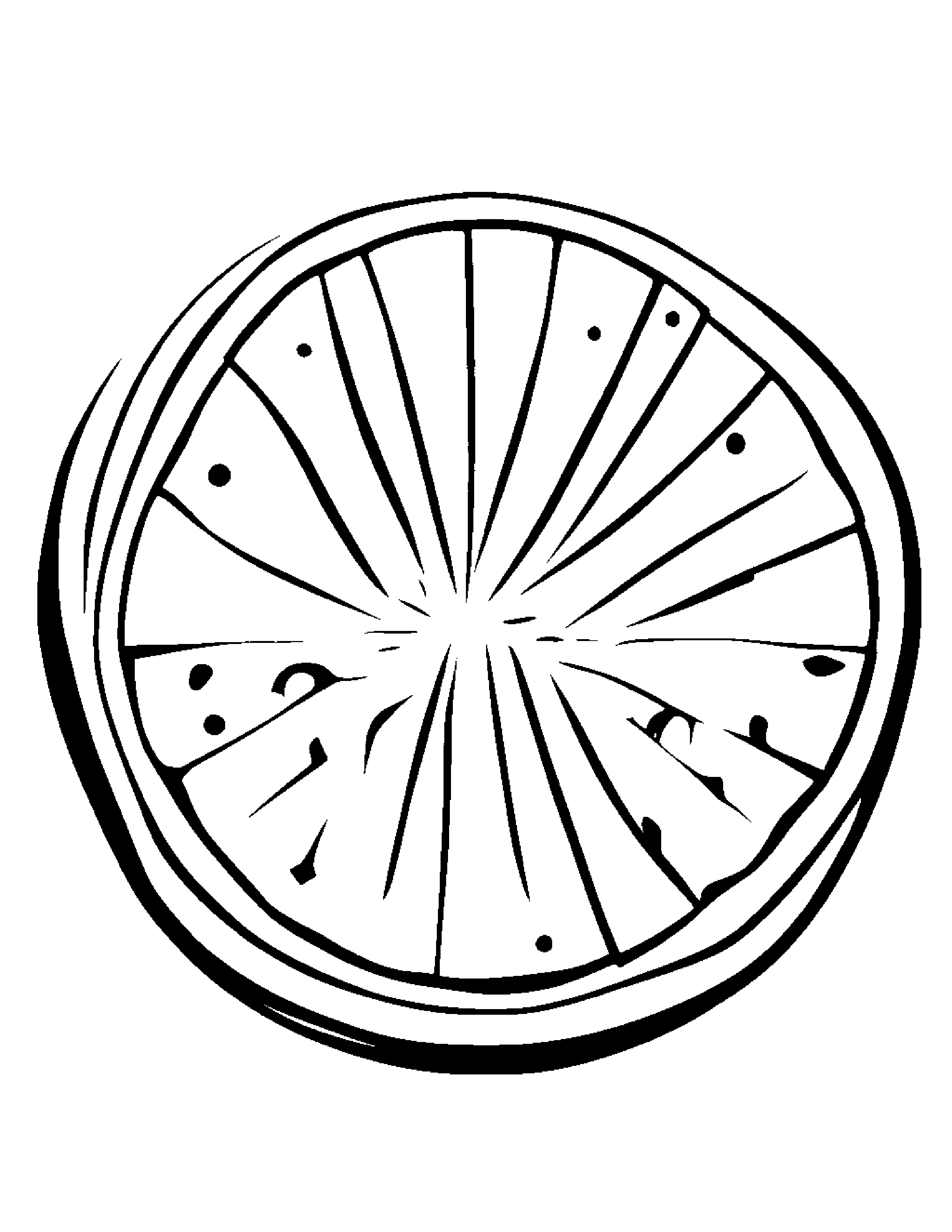 Watermelon Slice With Sparkles #3 Coloring Page (Free Printable PDF)