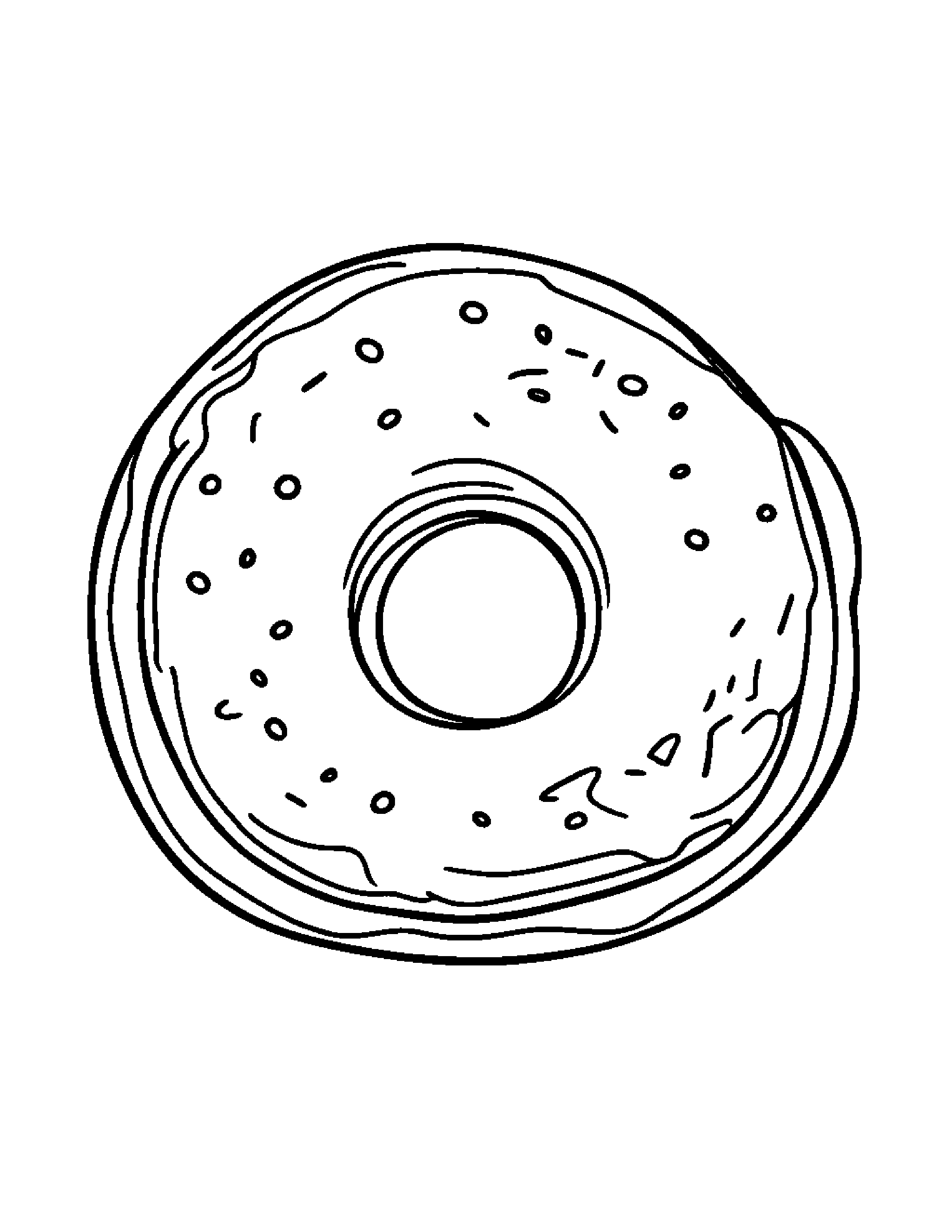 Tiny Donut #2 Coloring Page (Free Printable PDF)