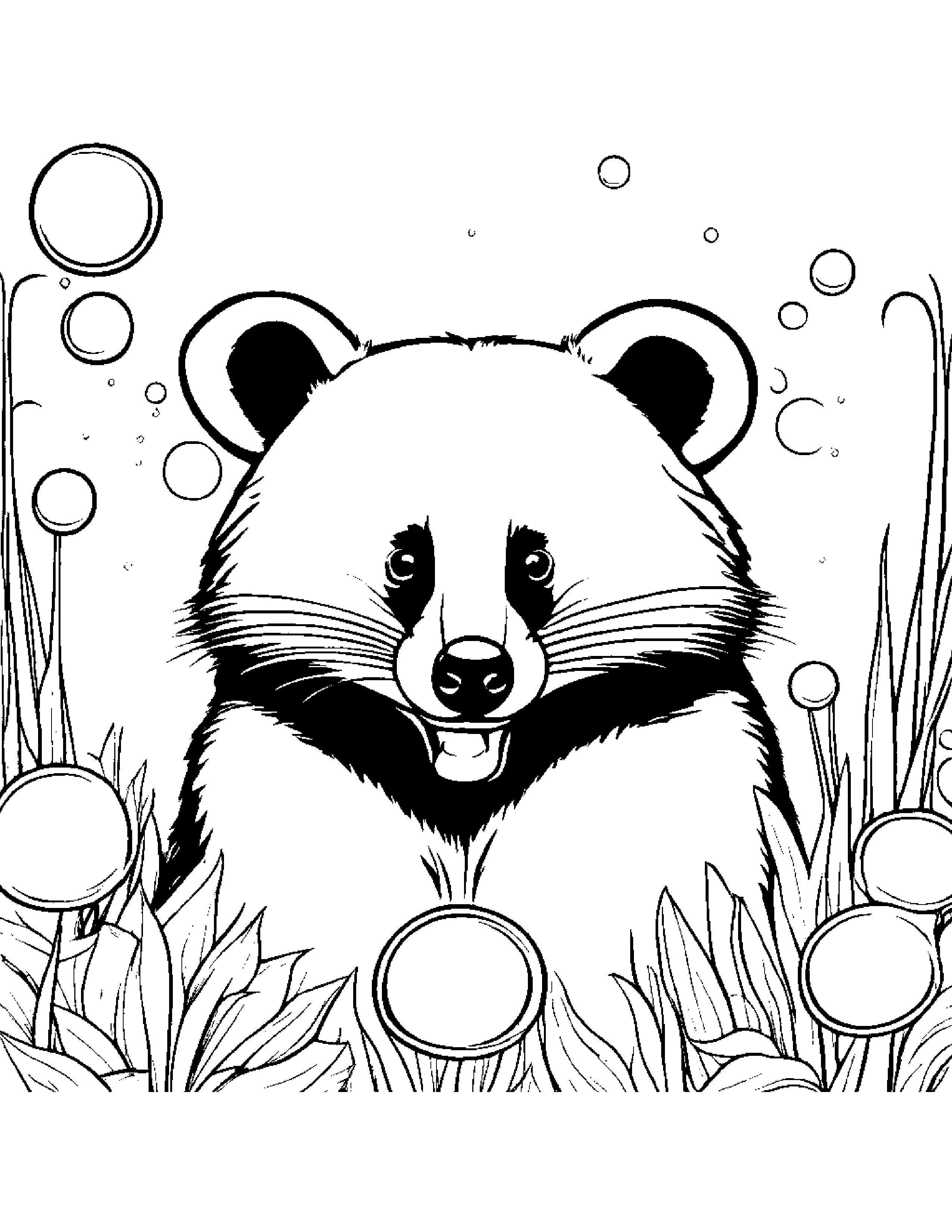 Badger Blowing Bubbles #4 Coloring Page (Free Printable PDF)