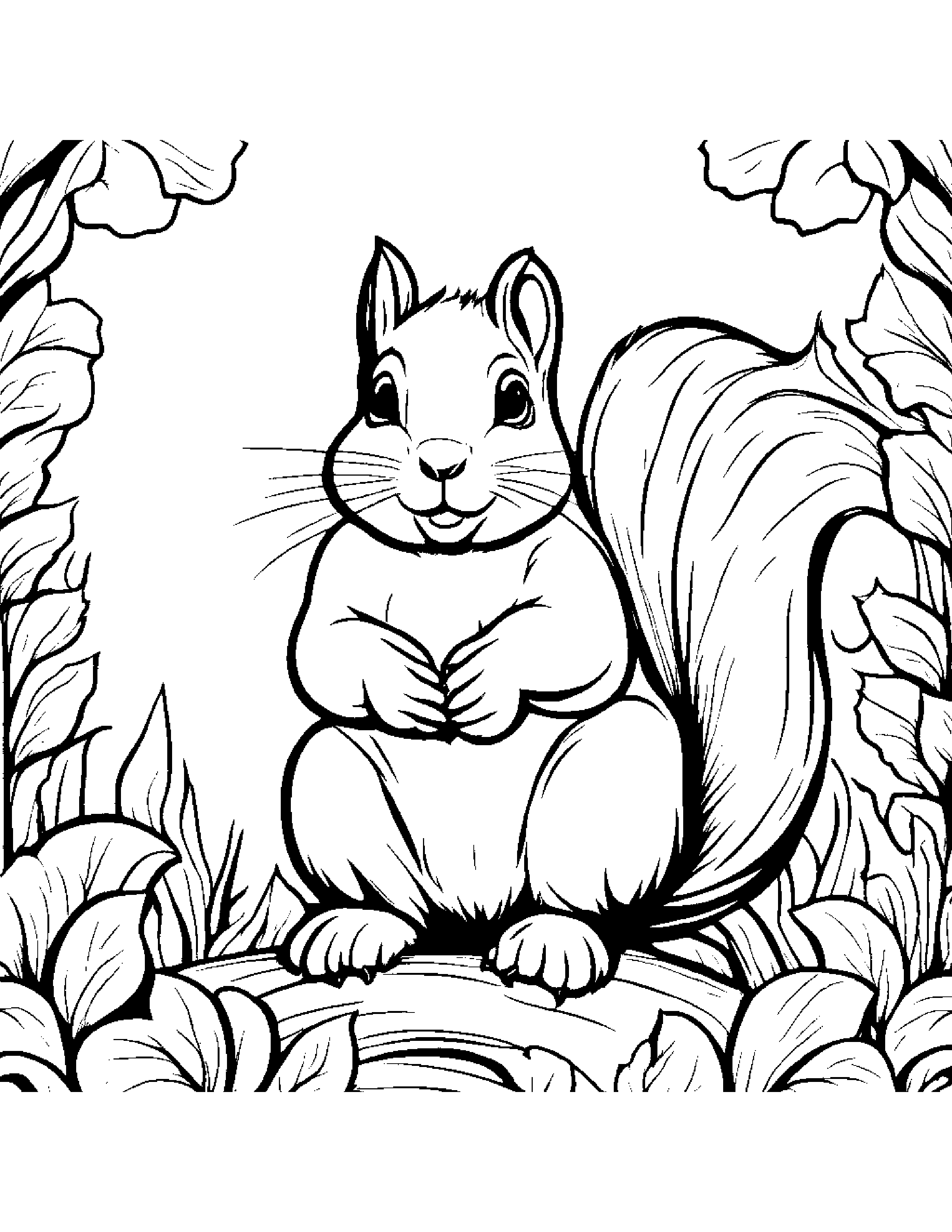 Brave Squirrel #3 Coloring Page (Free Printable PDF)