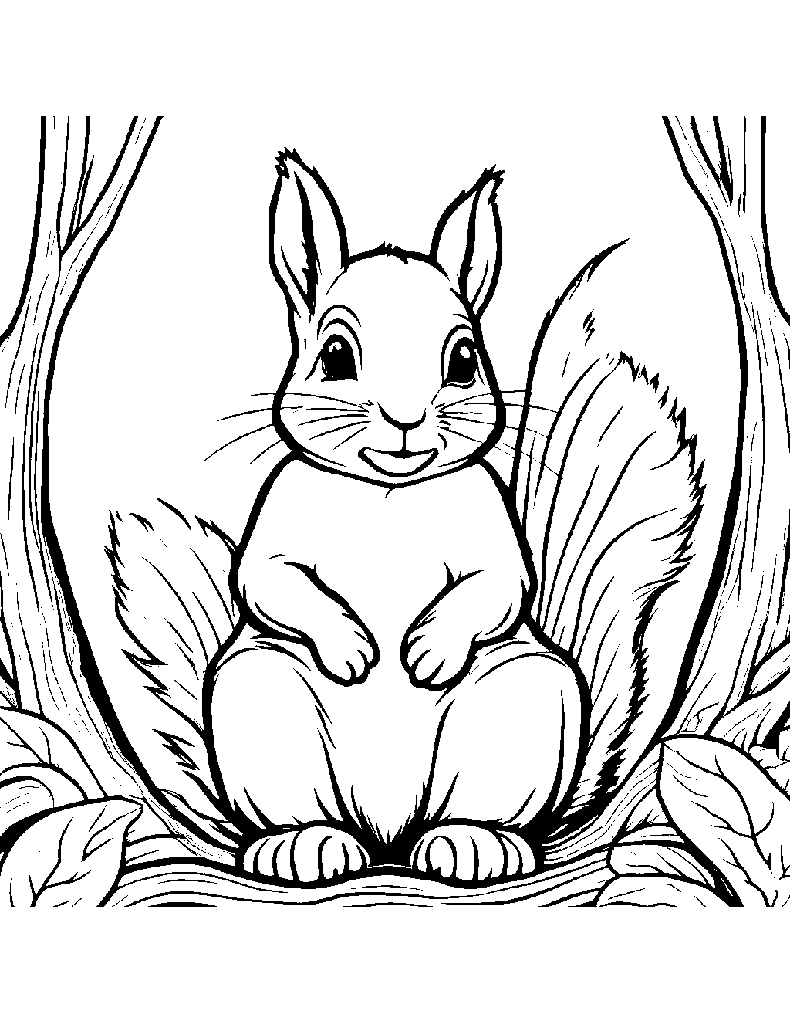Brave Squirrel #4 Coloring Page (Free Printable PDF)