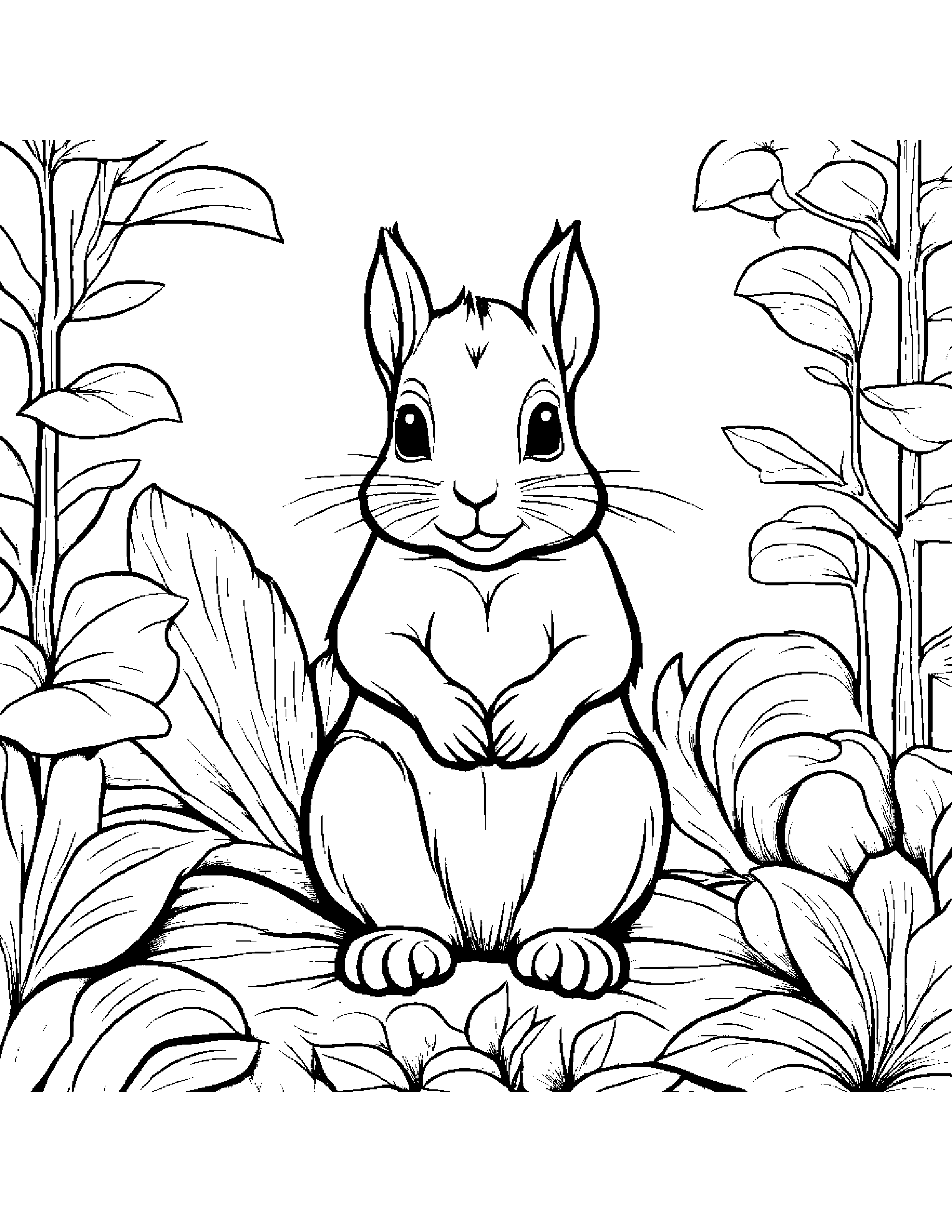 Brave Squirrel In A Cozy Garden #3 Coloring Page (Free Printable PDF)