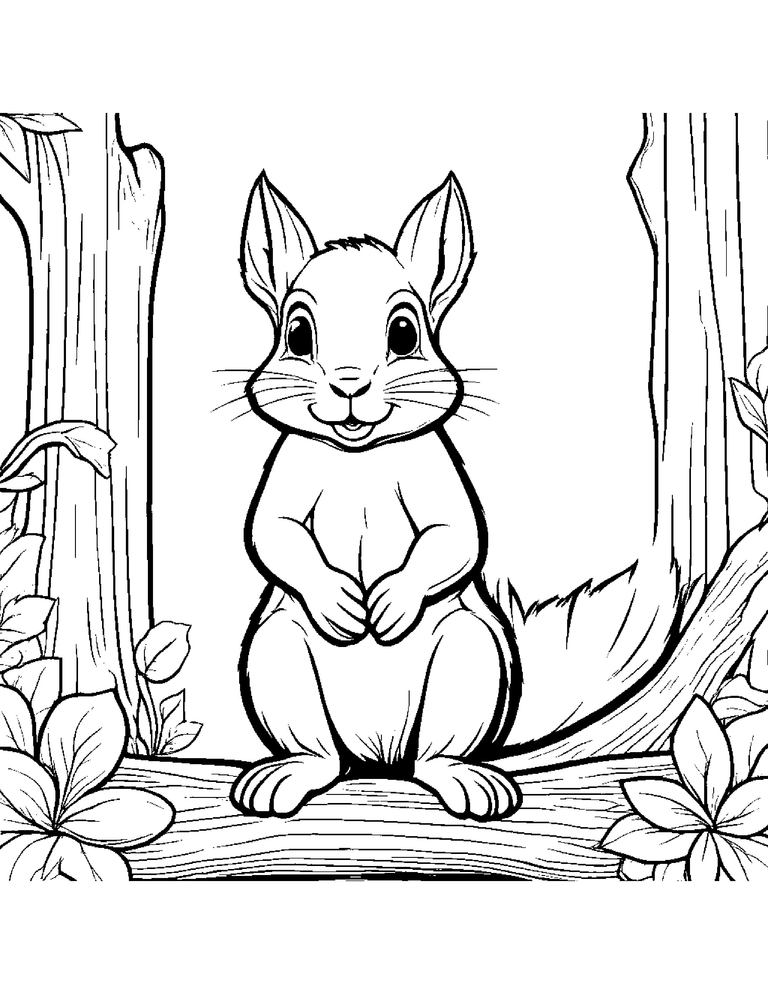 Brave Squirrel Coloring Page (Free Printable PDF)