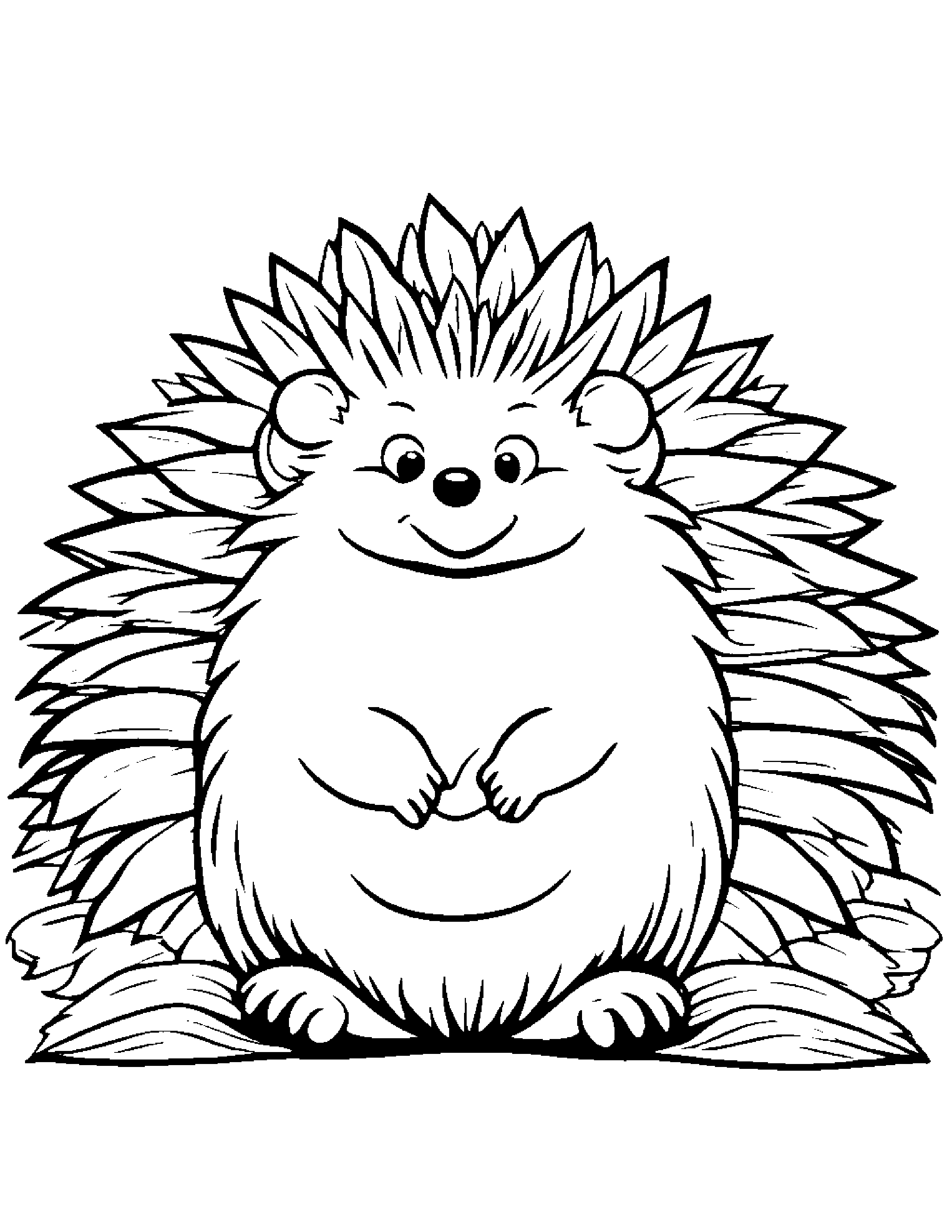 Cozy Hedgehog #2 Coloring Page (Free Printable PDF)