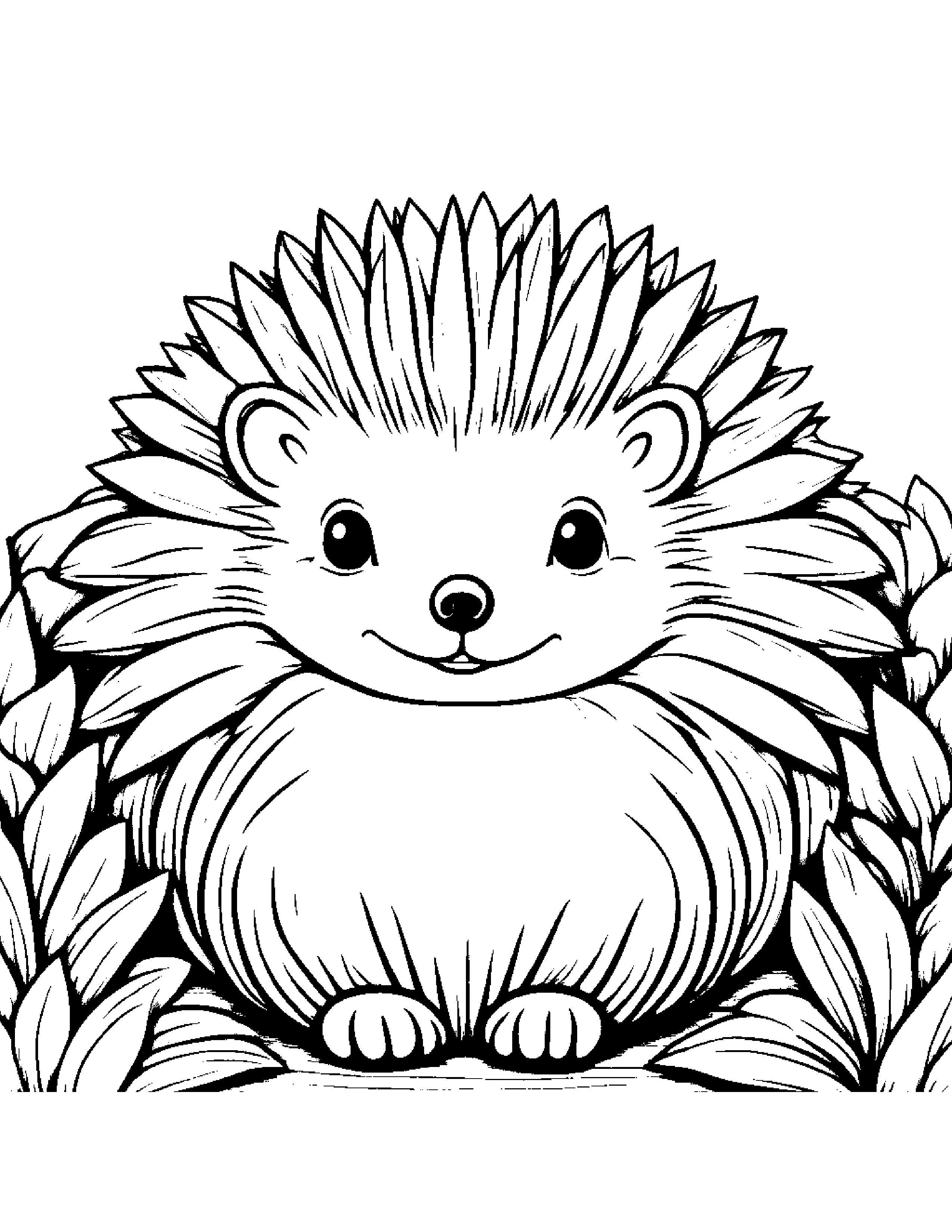 Cozy Hedgehog #5 Coloring Page (Free Printable PDF)