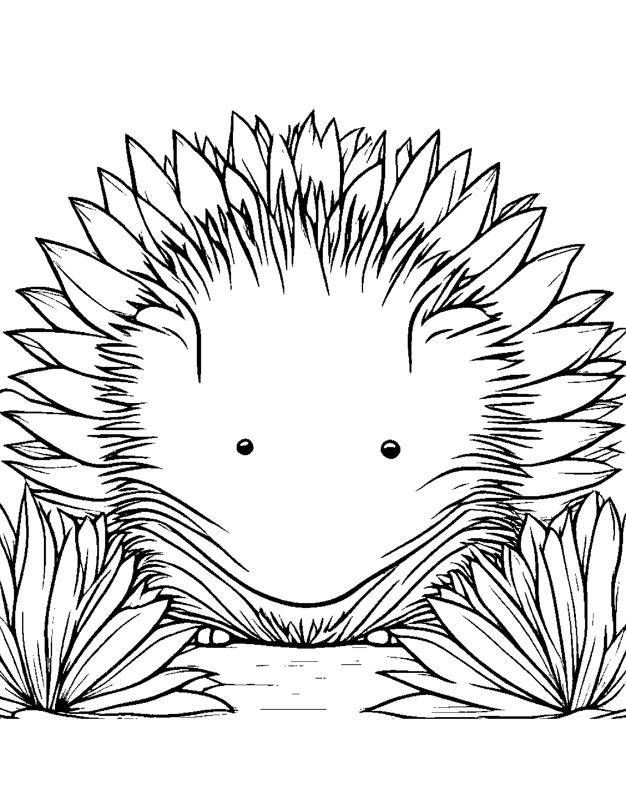 Cozy Hedgehog Coloring Page (Free Printable PDF)