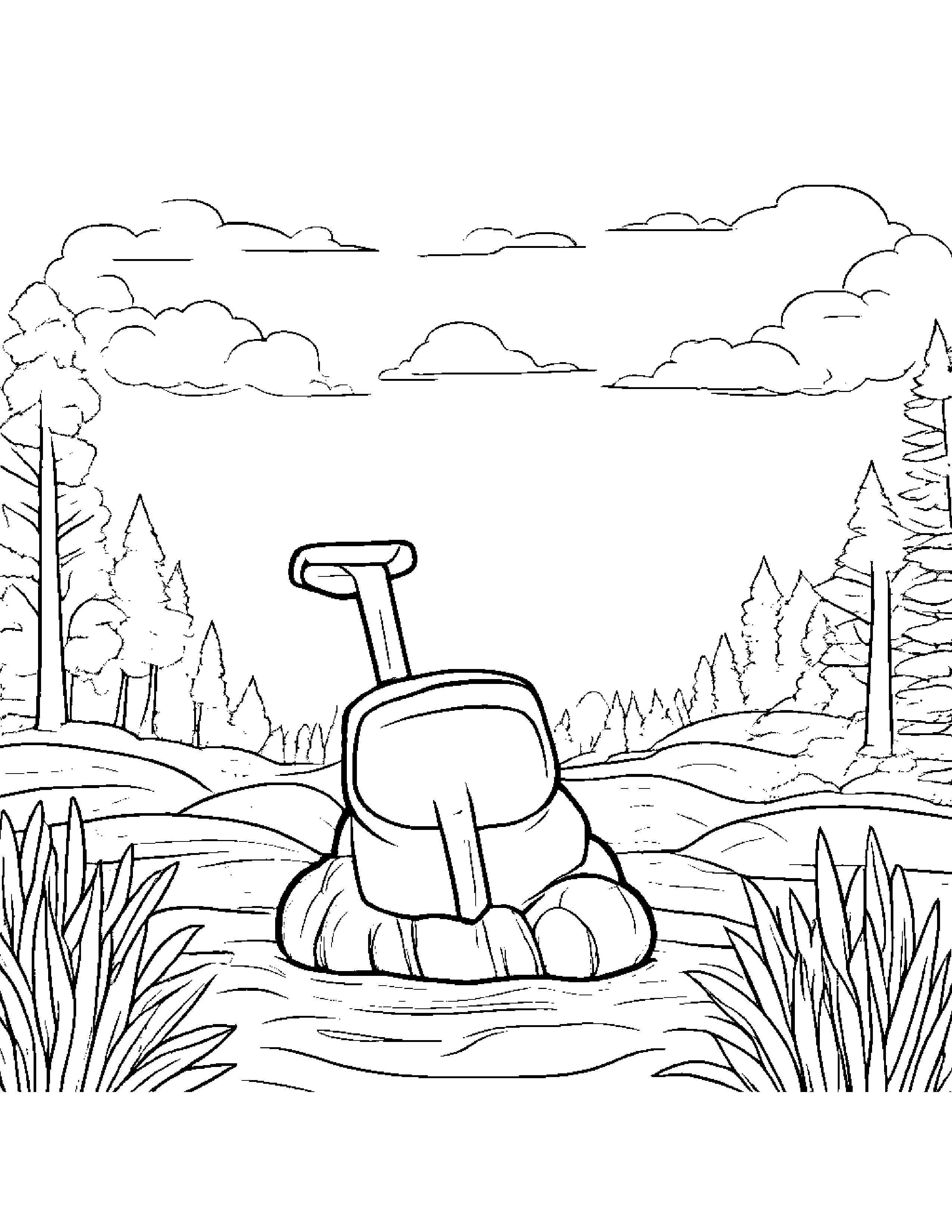 Cozy Shovel Coloring Page (Free Printable PDF)