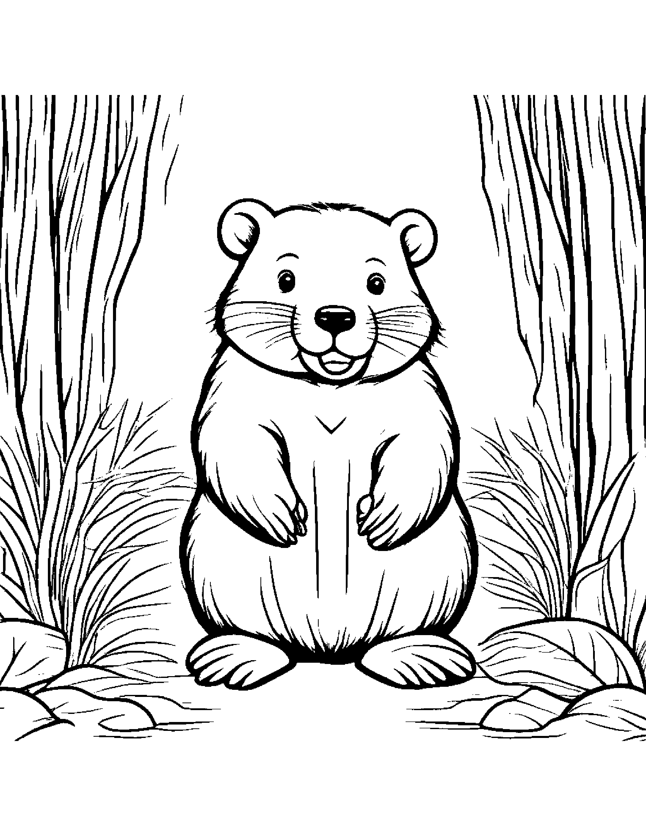 Cuddly Beaver #3 Coloring Page (Free Printable PDF)