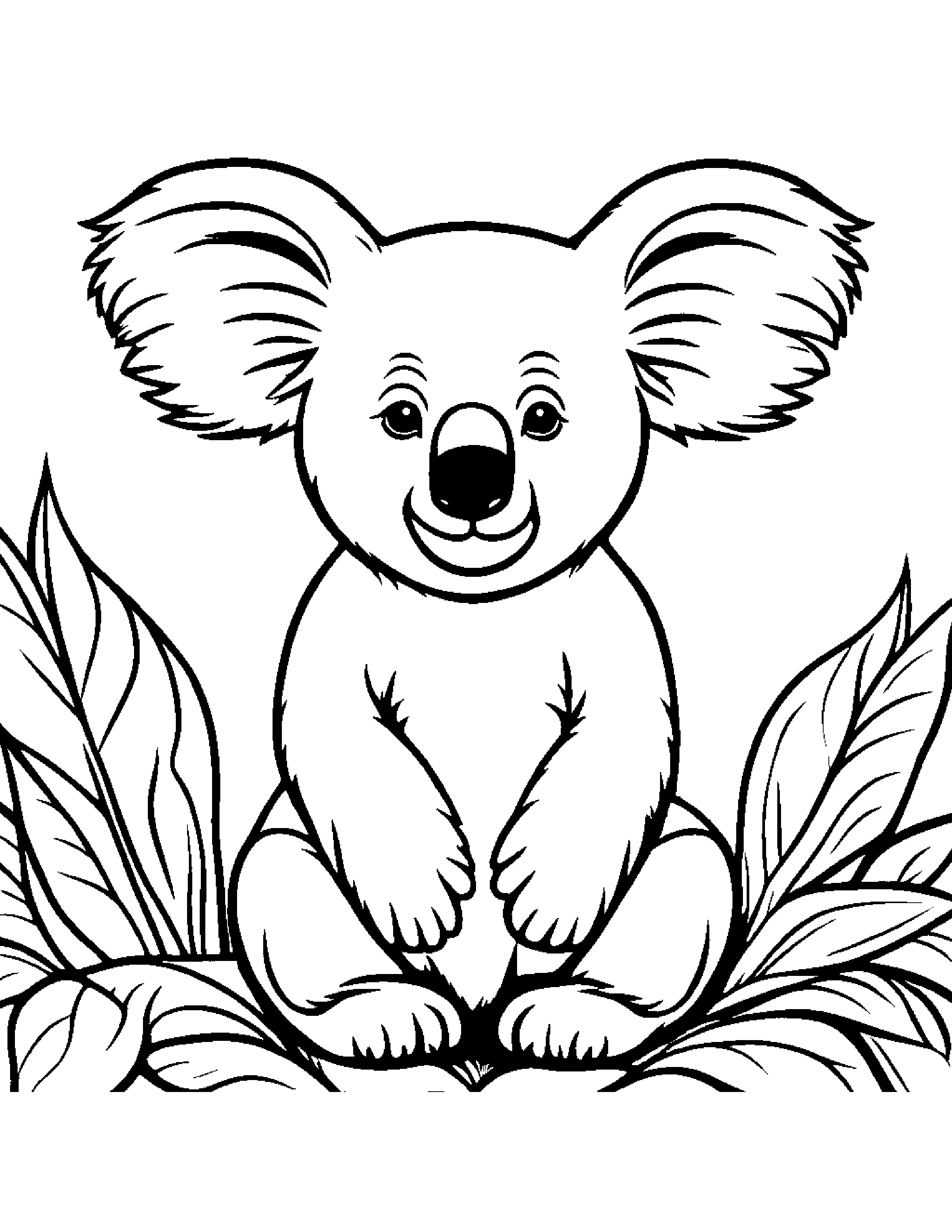 Cuddly Koala #4 Coloring Page (Free Printable PDF)