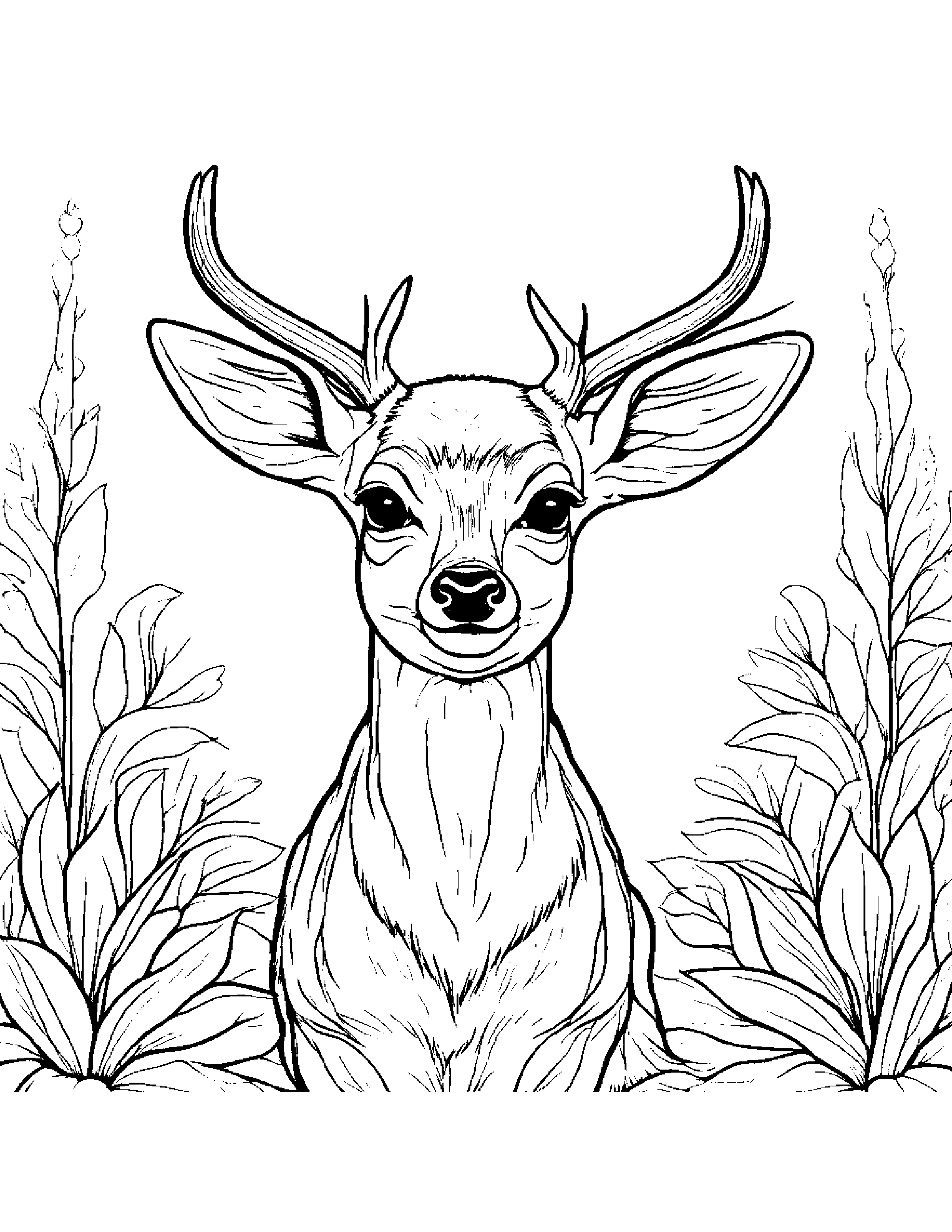 Deer Fawn Coloring #3 Coloring Page (Free Printable PDF)