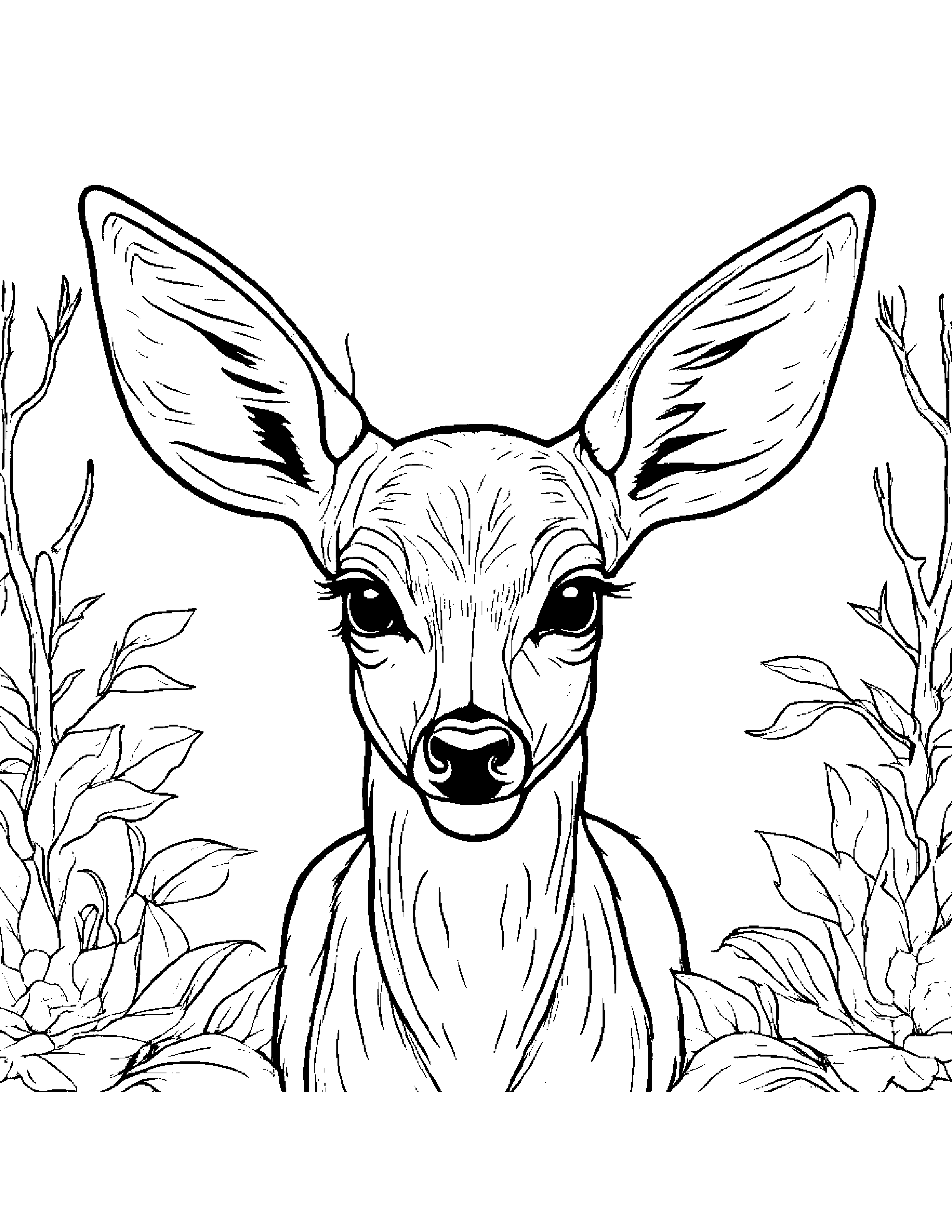 Deer Fawn Coloring #4 Coloring Page (Free Printable PDF)