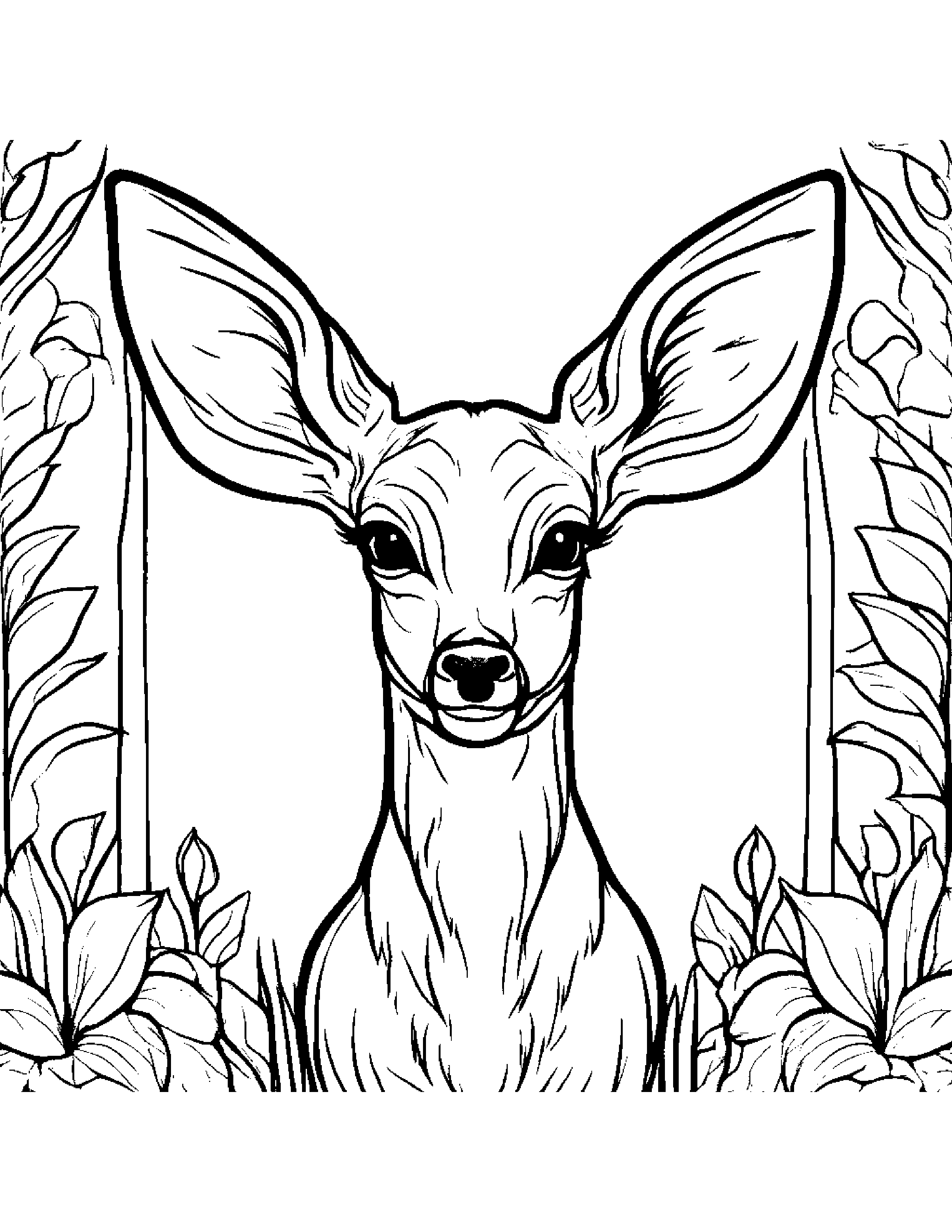 Deer Fawn Coloring Coloring Page (Free Printable PDF)