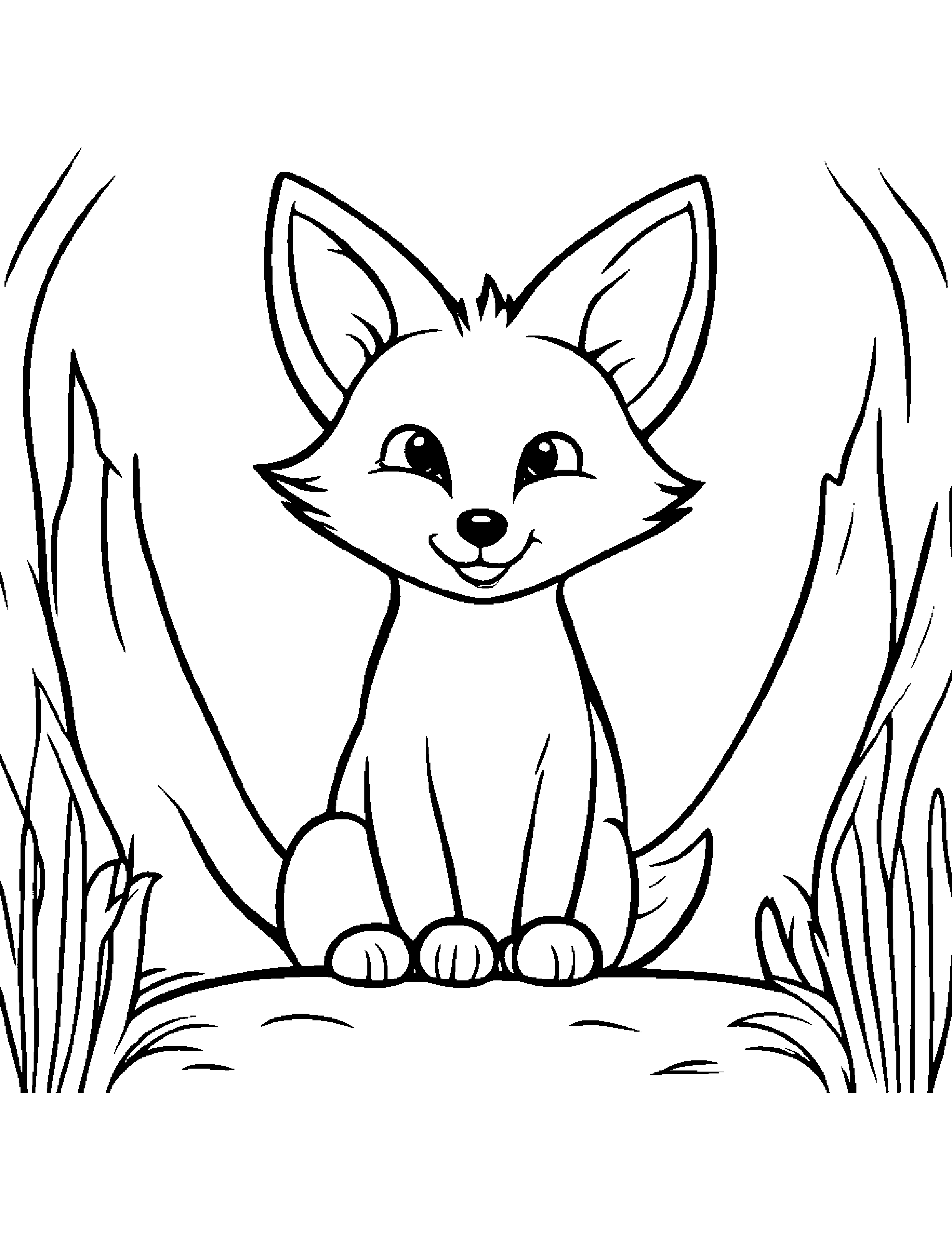 Fox Giving A High Five Coloring Page (Free Printable PDF)