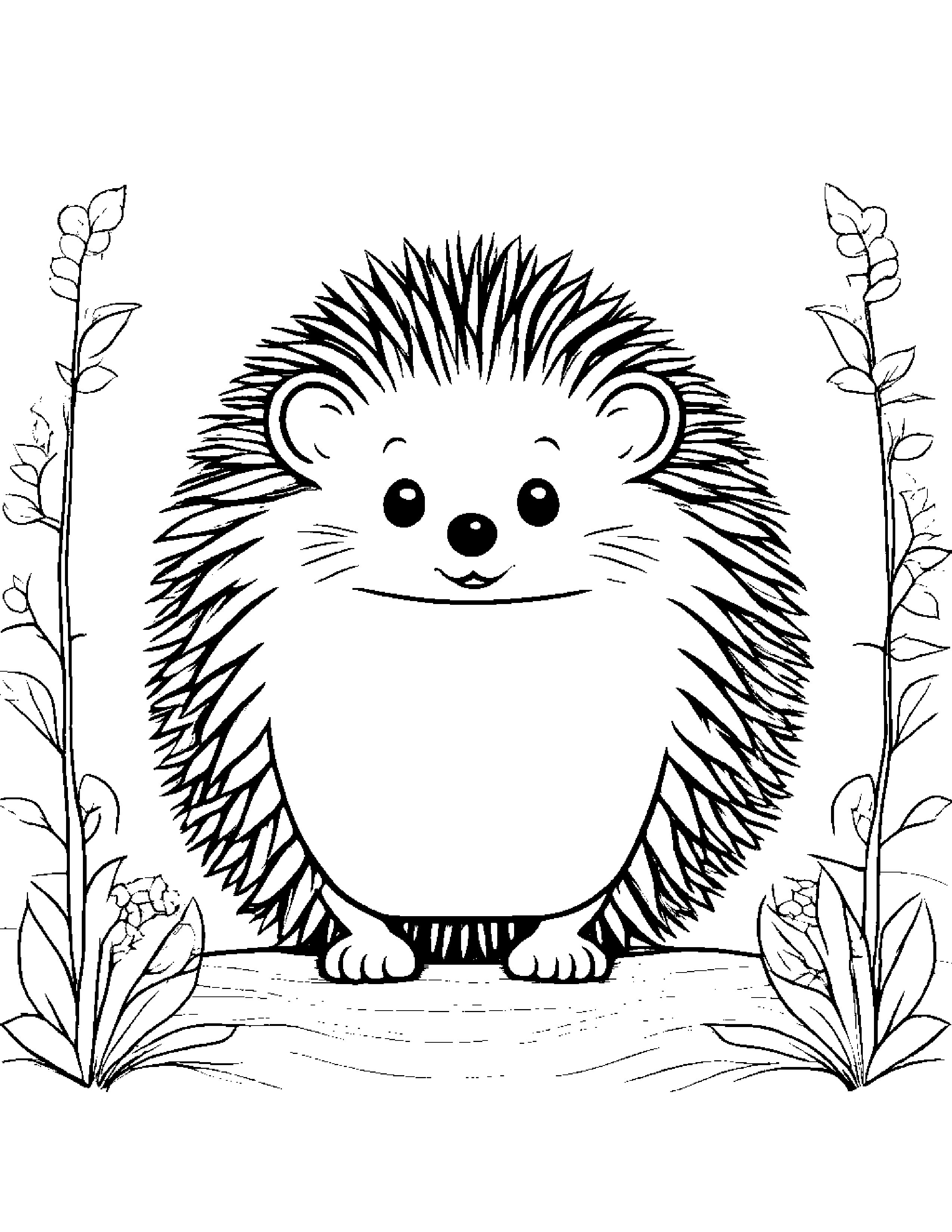 Hedgehog Practicing The Alphabet #3 Coloring Page (Free Printable PDF)