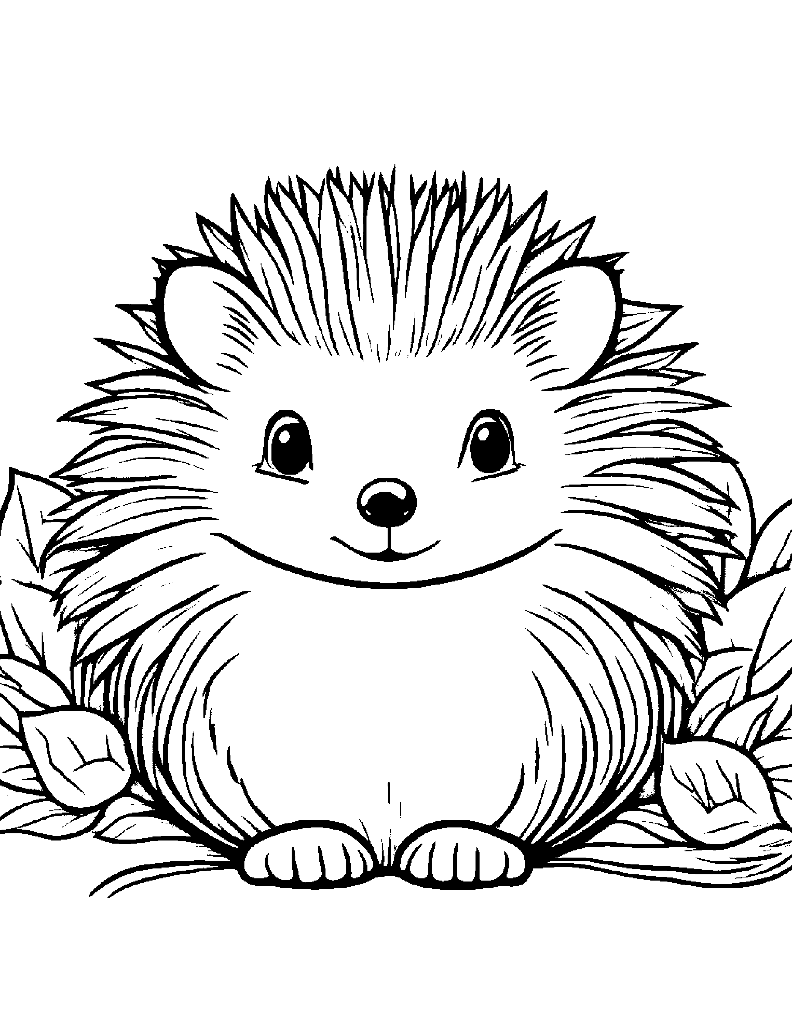 Hedgehog Practicing The Alphabet #4 Coloring Page (Free Printable PDF)