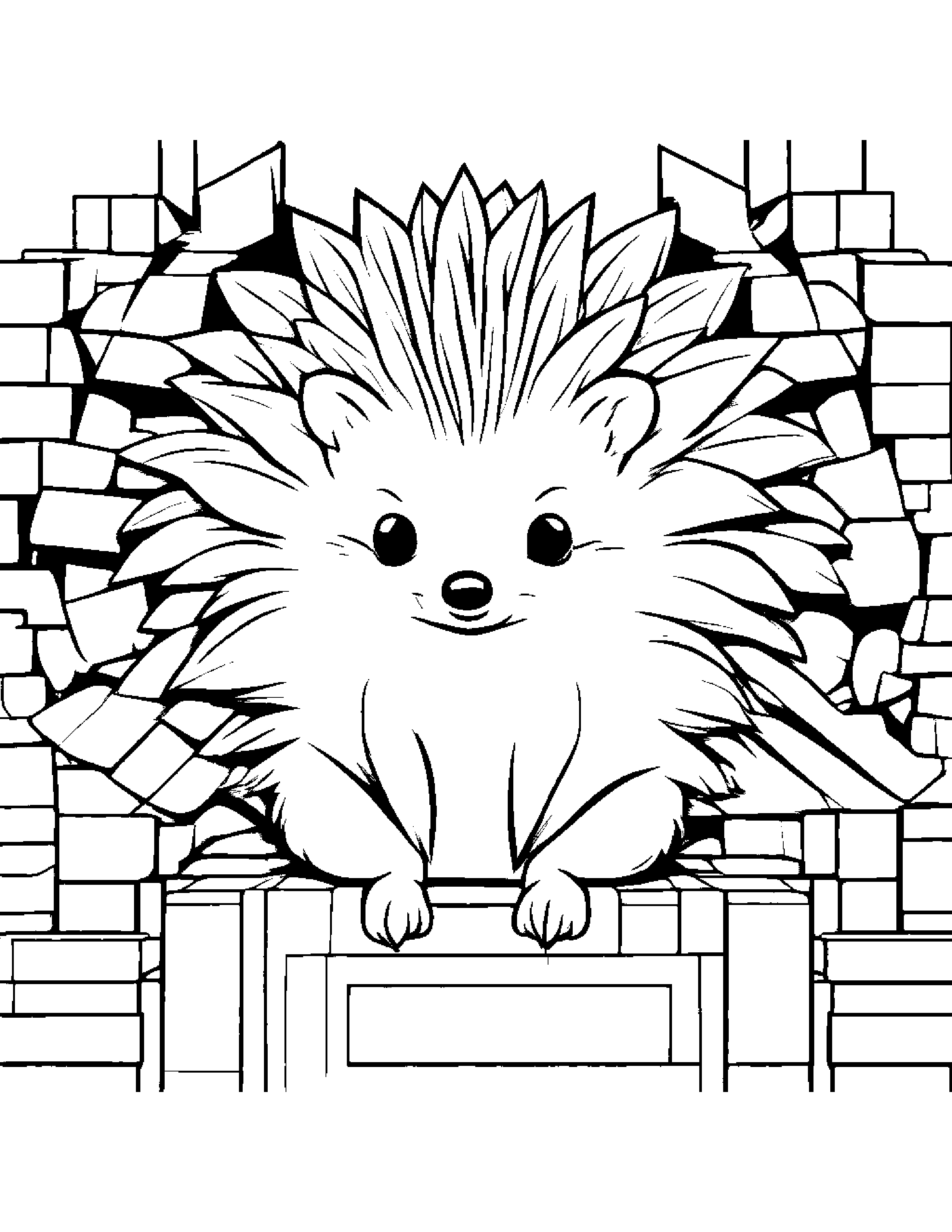 Hedgehog Stacking Blocks #3 Coloring Page (Free Printable PDF)
