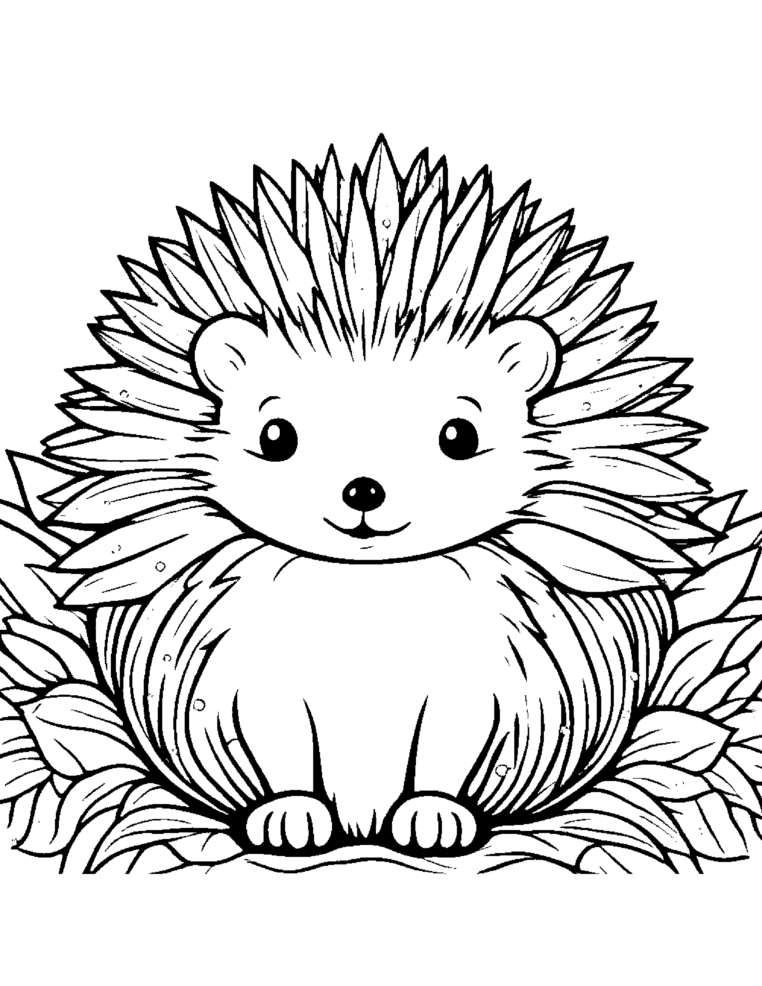 Hedgehog With Sparkles #3 Coloring Page (Free Printable PDF)