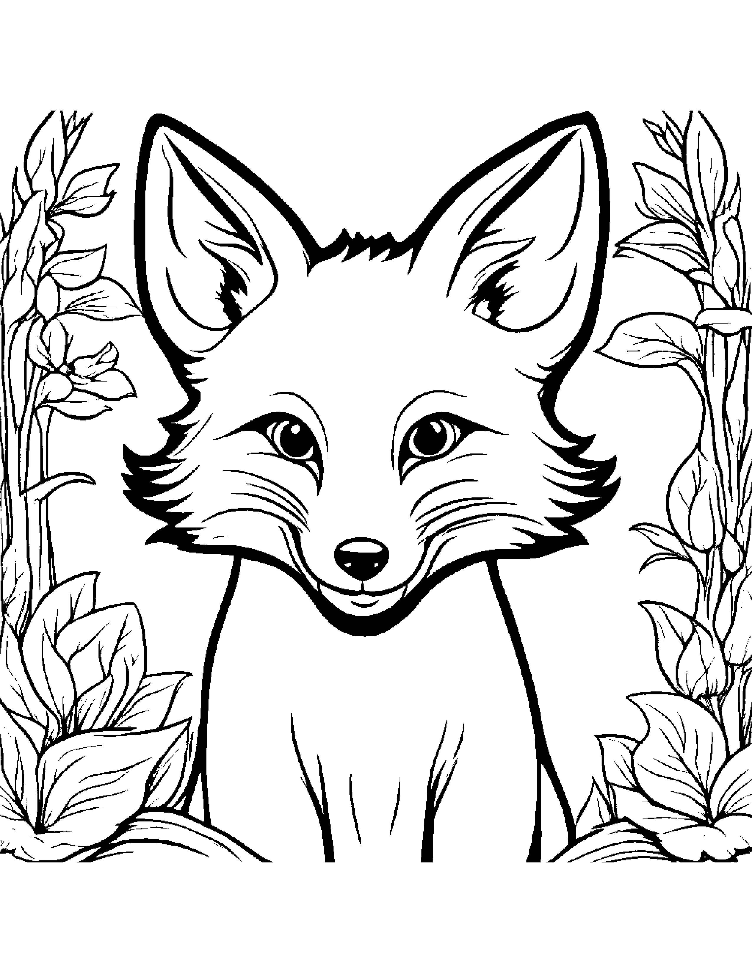 Jolly Fox #4 Coloring Page (Free Printable PDF)