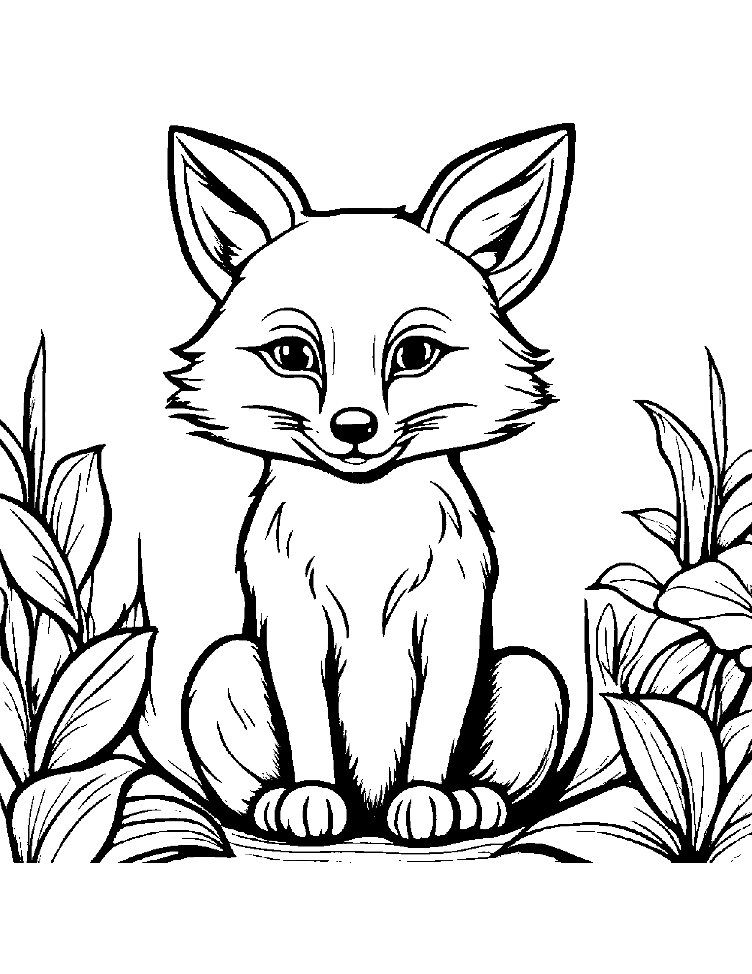 Jolly Fox #5 Coloring Page (Free Printable PDF)