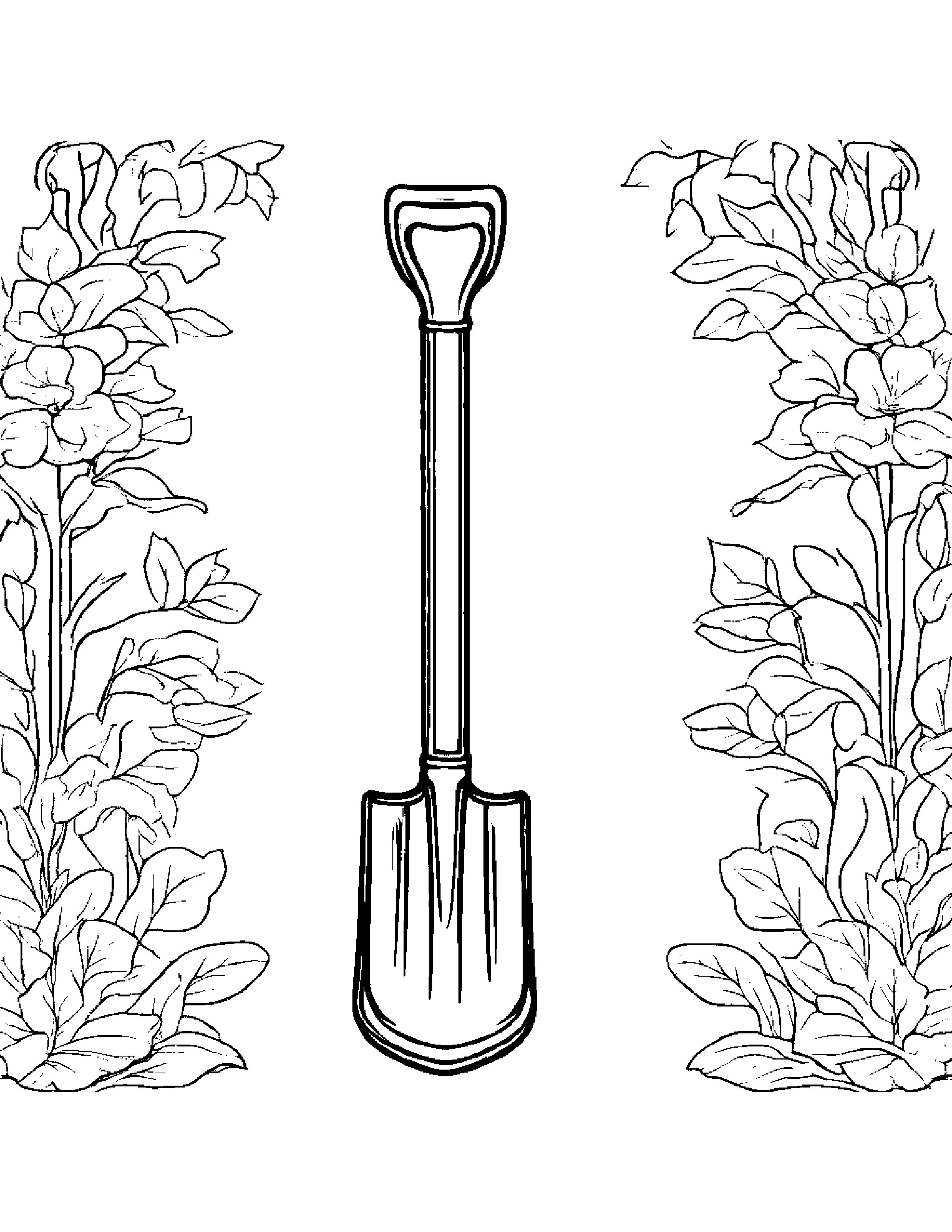 Polite Shovel #4 Coloring Page (Free Printable PDF)