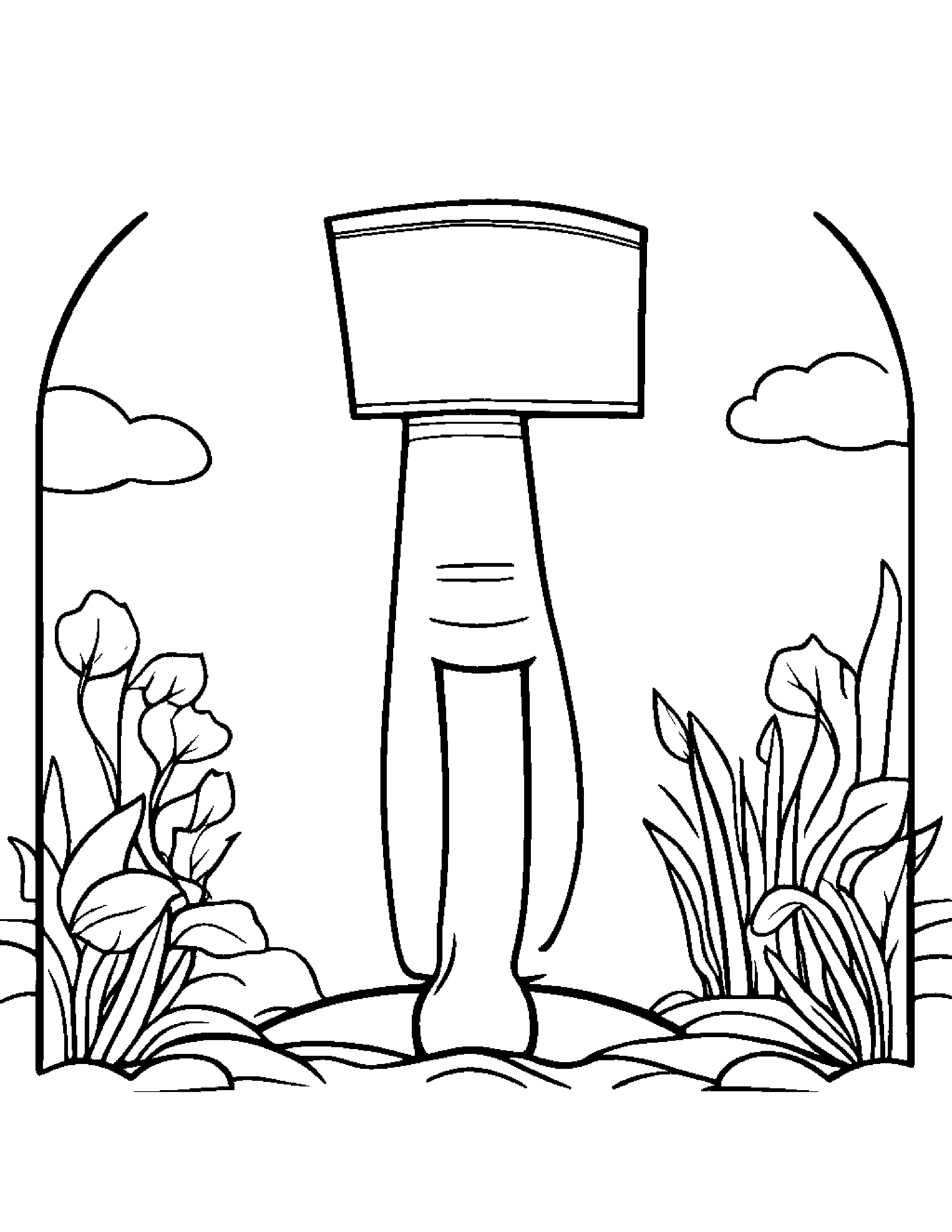 Polite Shovel #5 Coloring Page (Free Printable PDF)