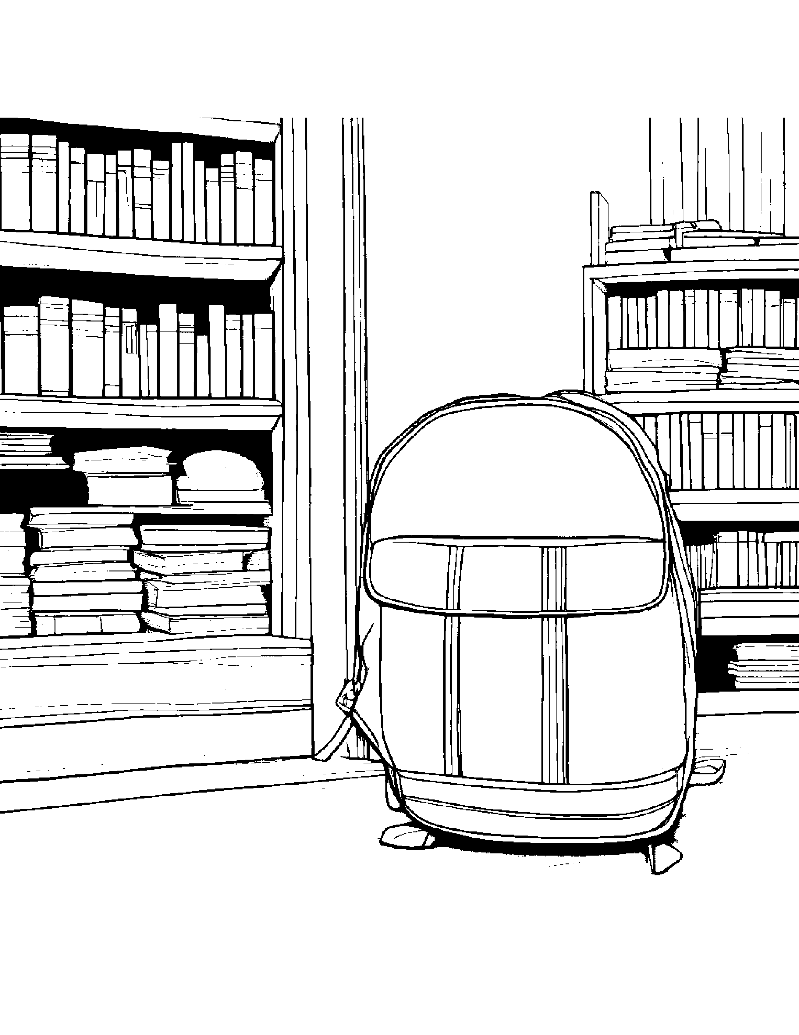 Shy Backpack By A Reading Nook #5 Coloring Page (Free Printable PDF)