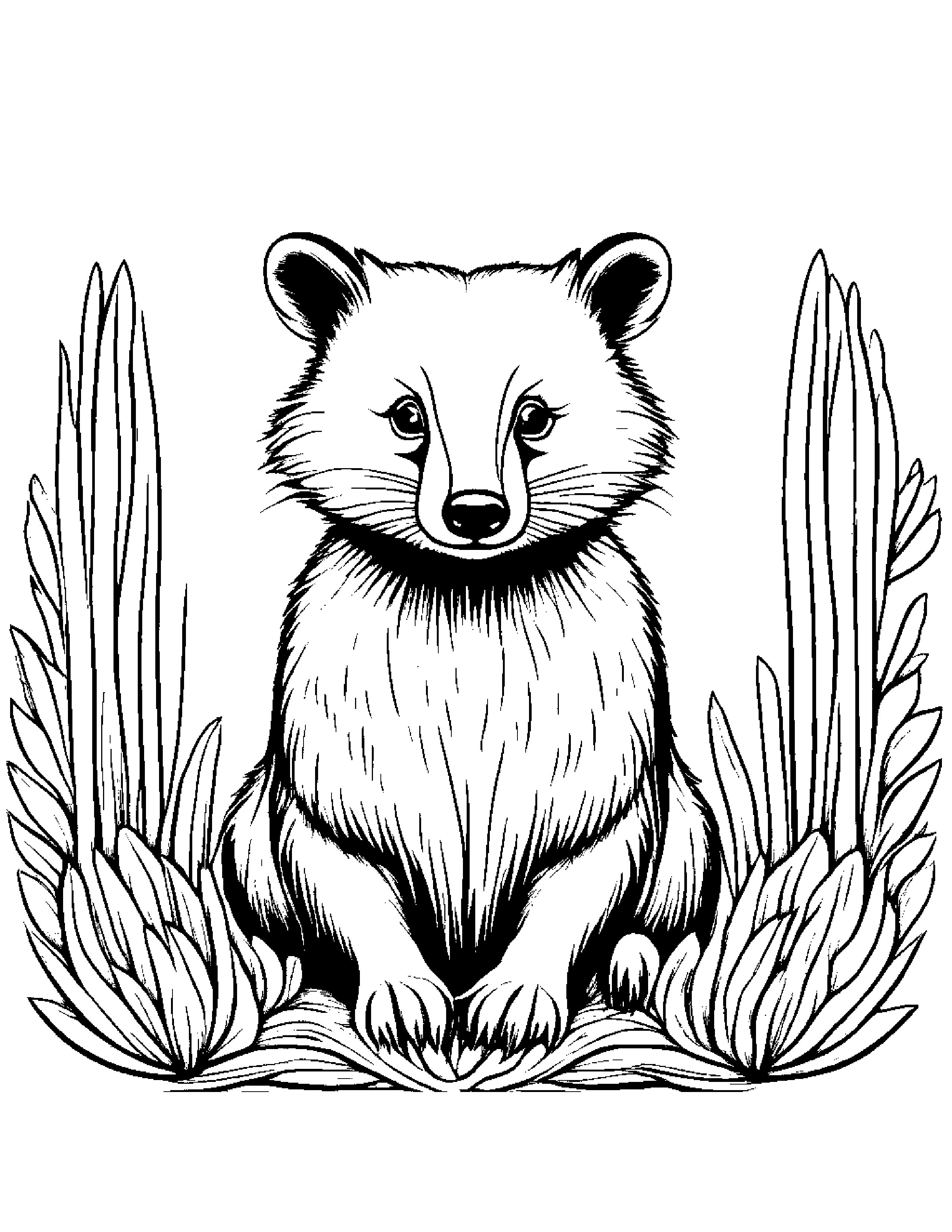 Sprightly Badger #2 Coloring Page (Free Printable PDF)