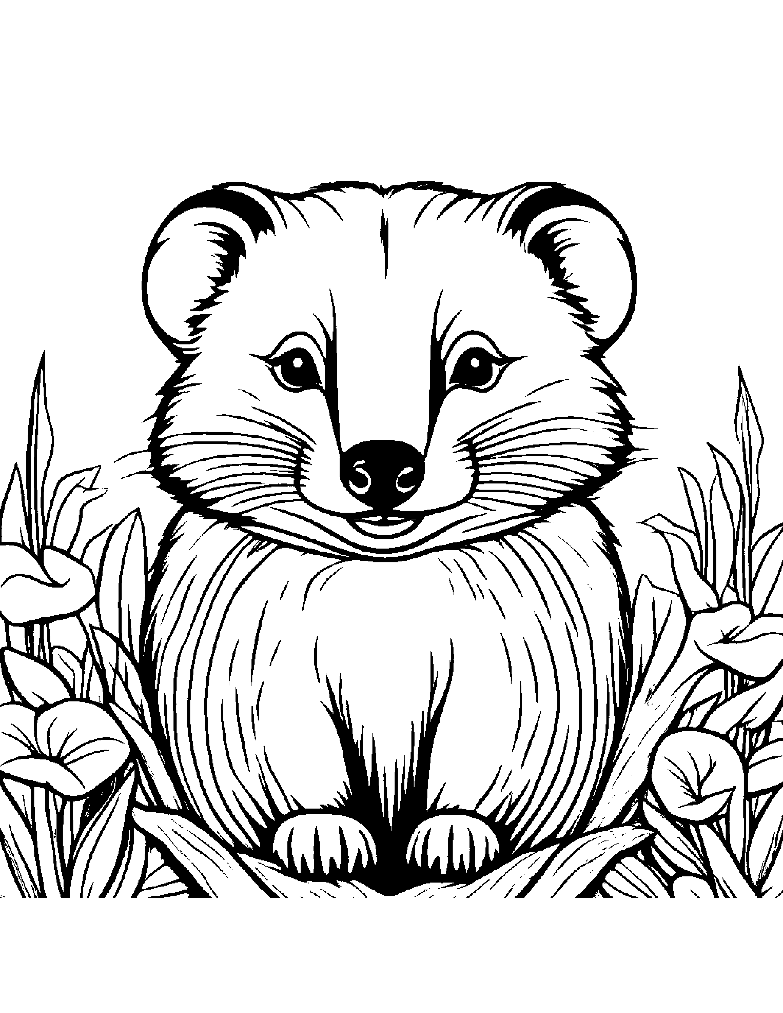 Sprightly Badger #3 Coloring Page (Free Printable PDF)