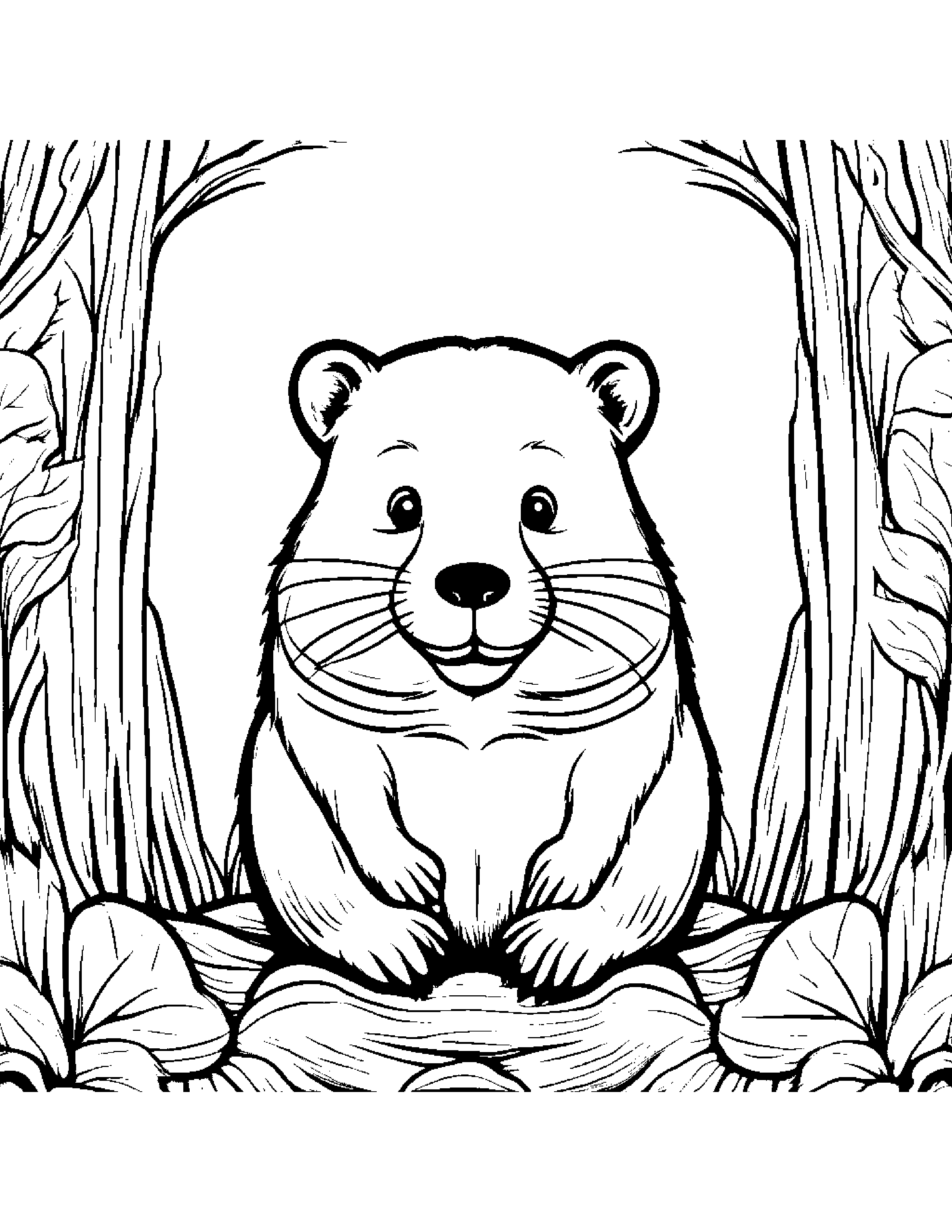 Sprightly Beaver #3 Coloring Page (Free Printable PDF)