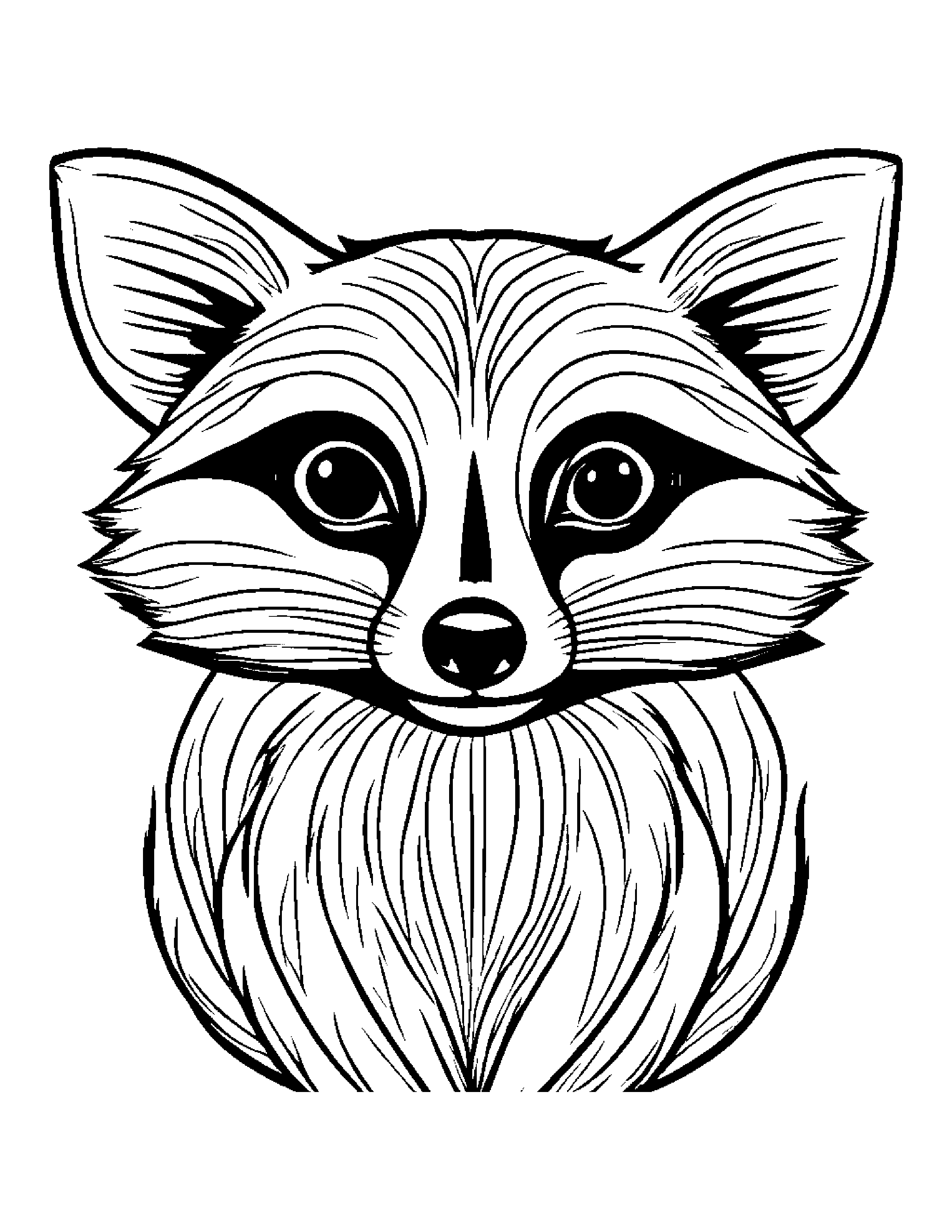 Sprightly Raccoon #3 Coloring Page (Free Printable PDF)