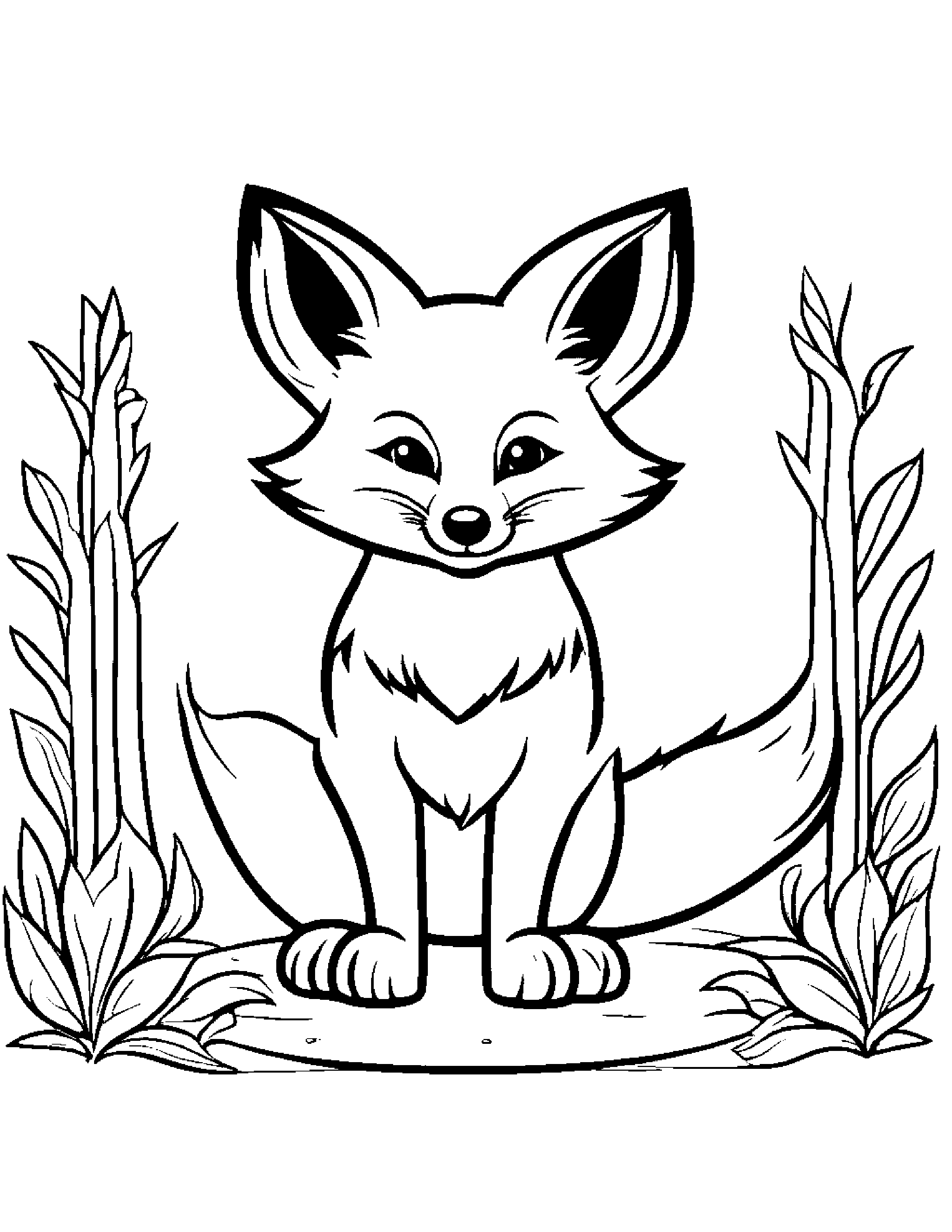 Sunny Fox Playing Pat-A-Cake Coloring Page (Free Printable PDF)