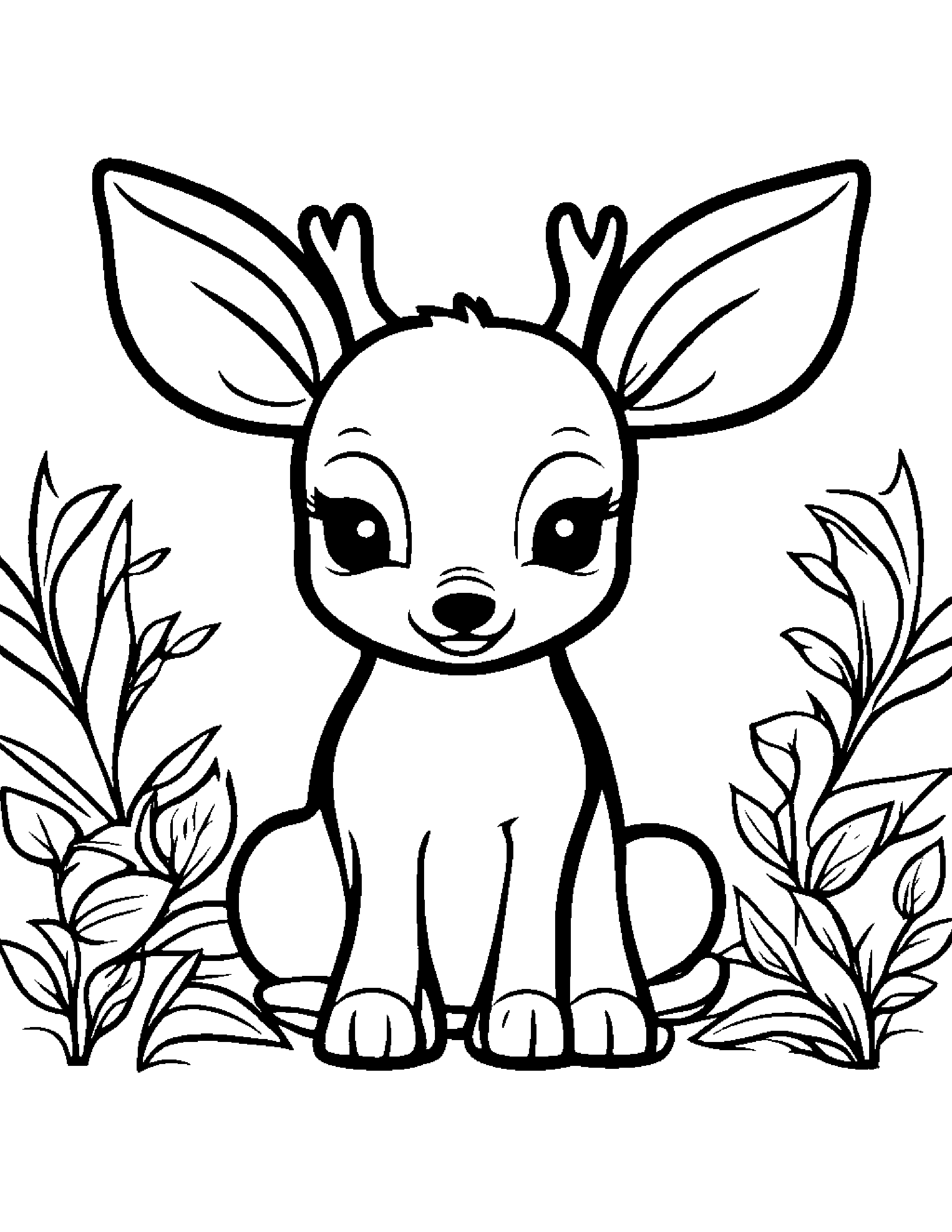 Zippy Deer Fawn Tidying Toys #3 Coloring Page (Free Printable PDF)