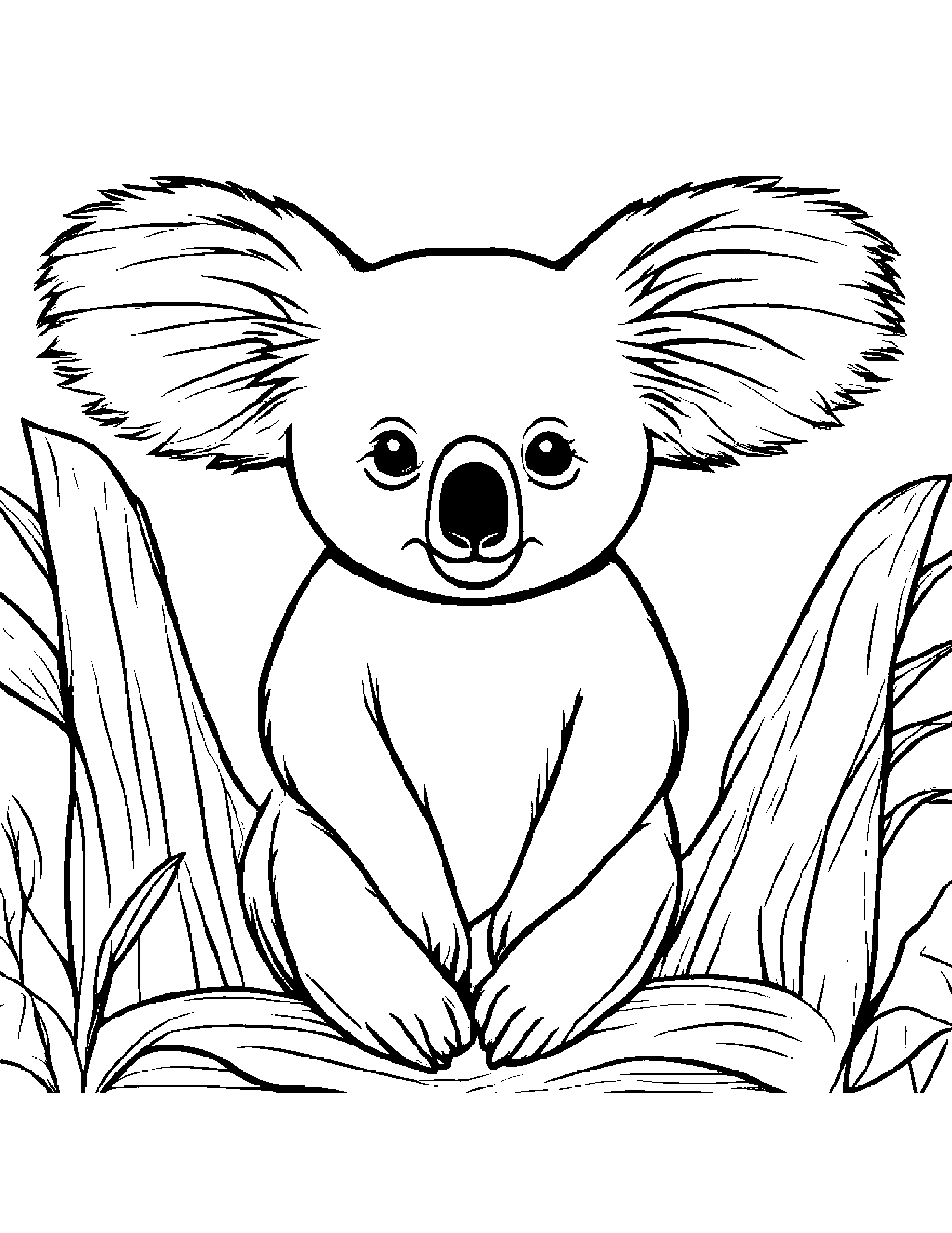 Koala Coloring Page (Free Printable PDF)