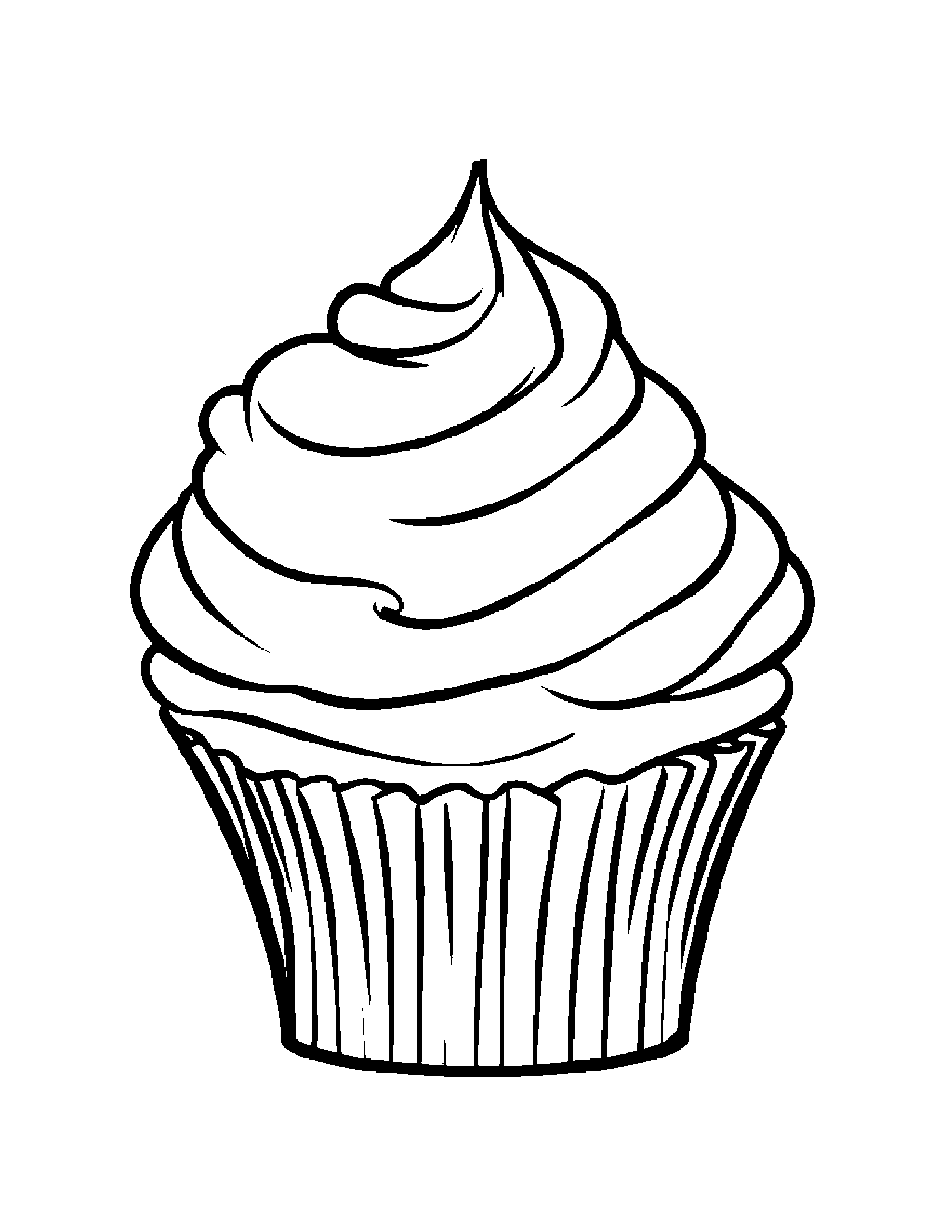 Little Cupcake #2 Coloring Page (Free Printable PDF)