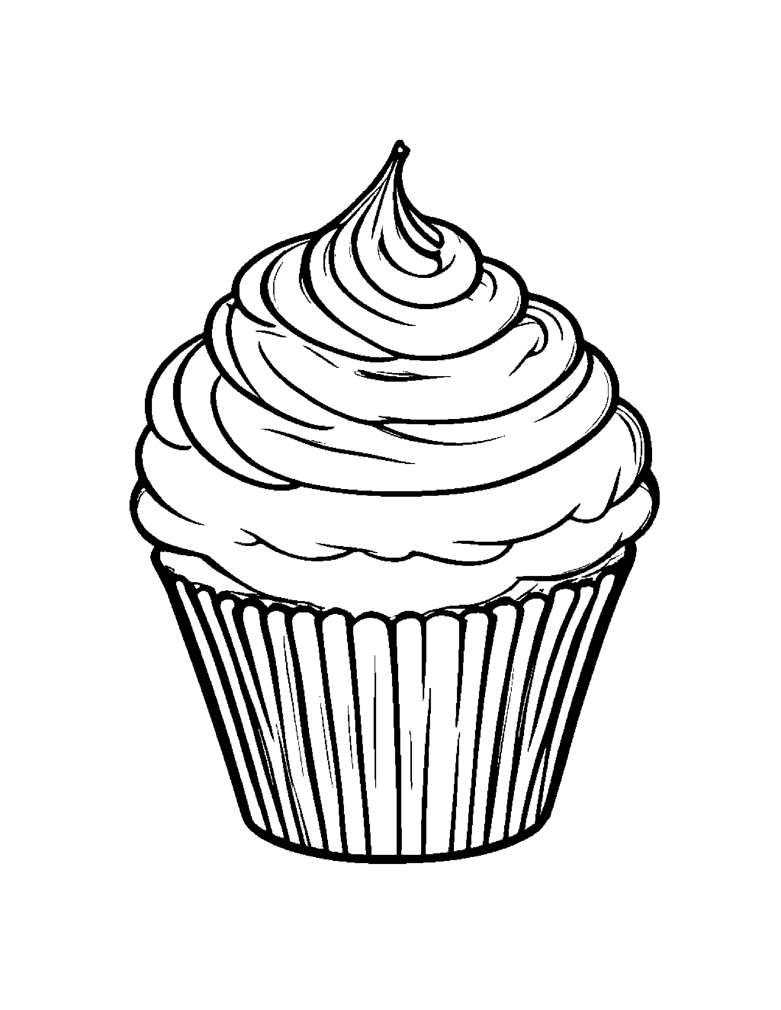 Little Cupcake Coloring Page (Free Printable PDF)