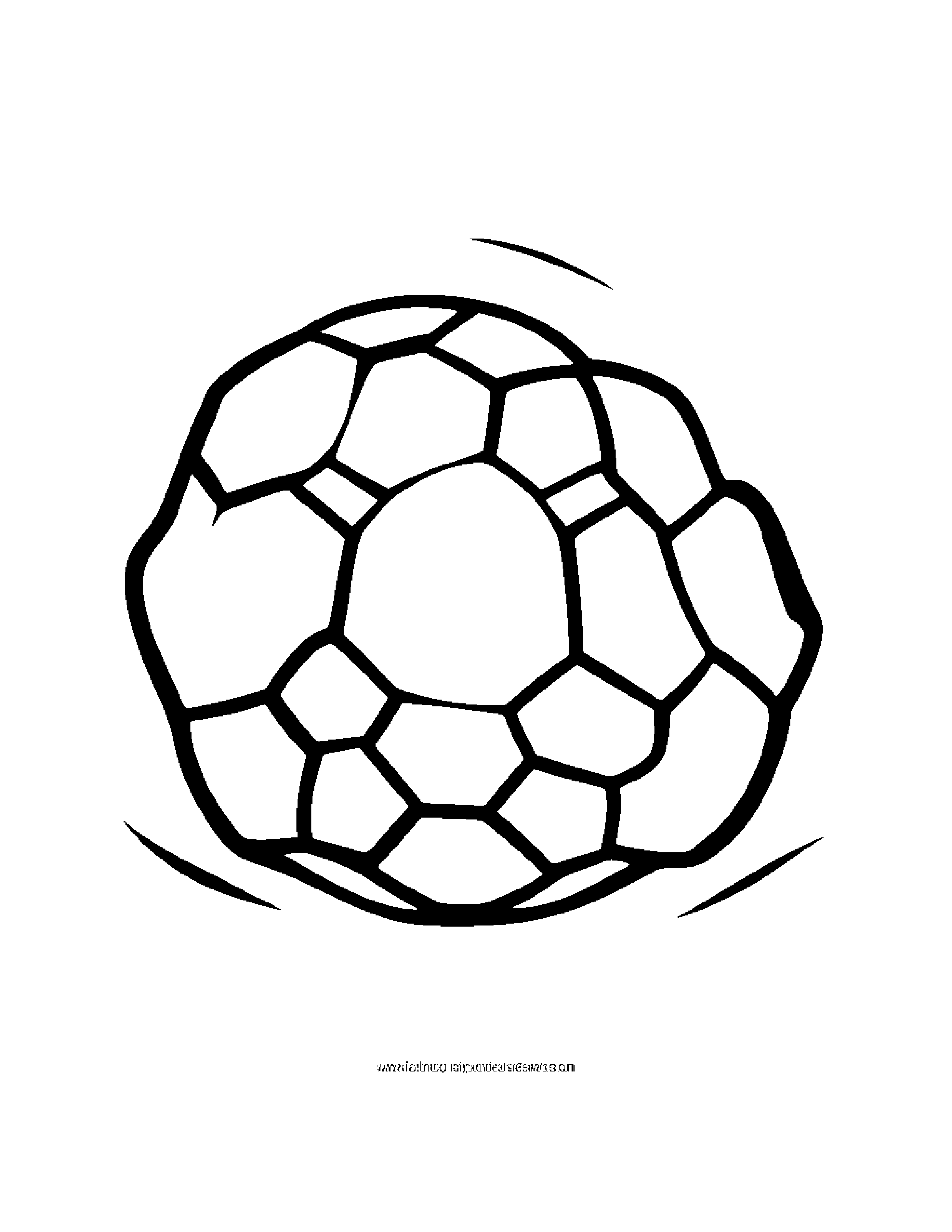 Kawaii Soccer Ball #2 Coloring Page (Free Printable PDF)