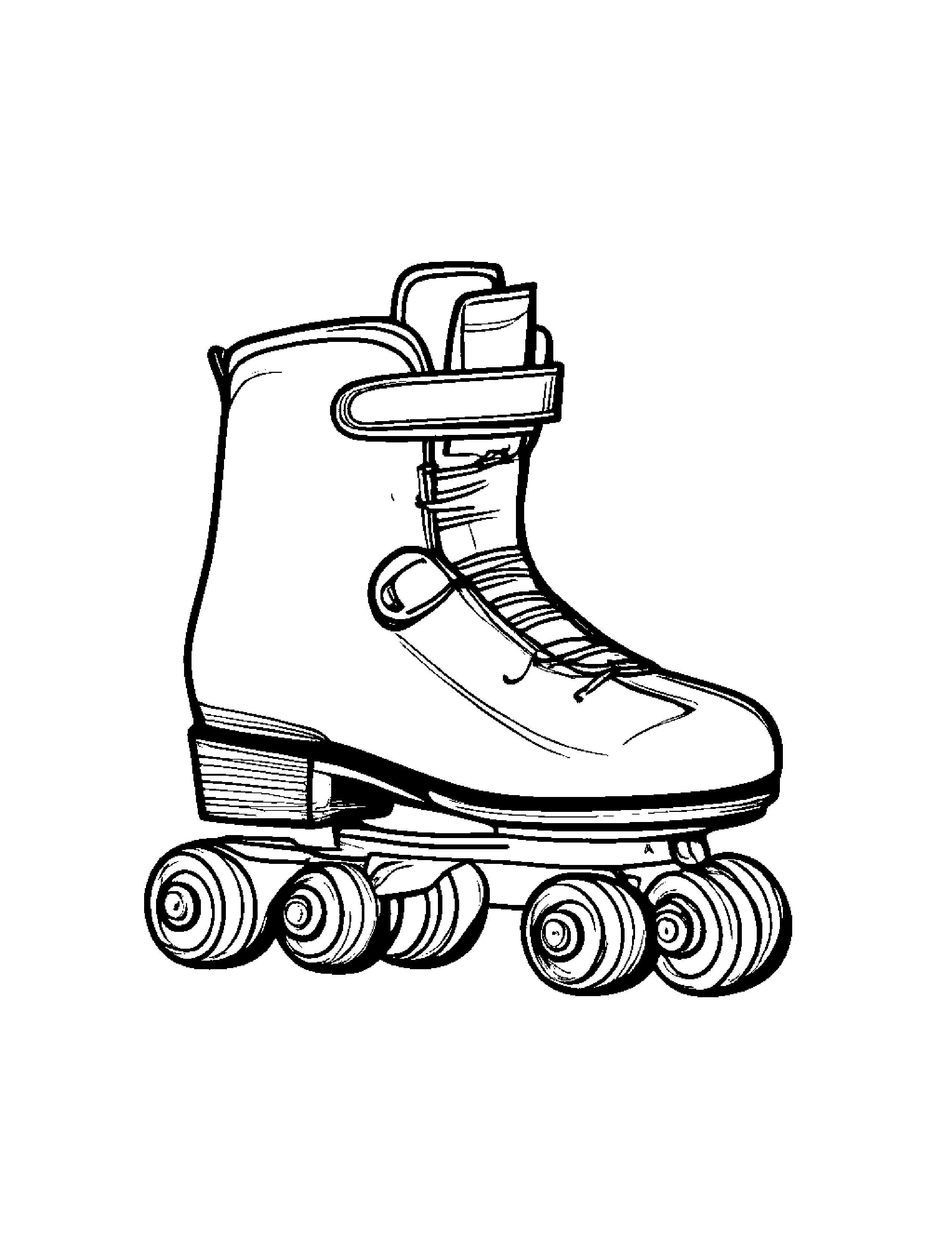 Roller Skates Coloring Page (Free Printable PDF)