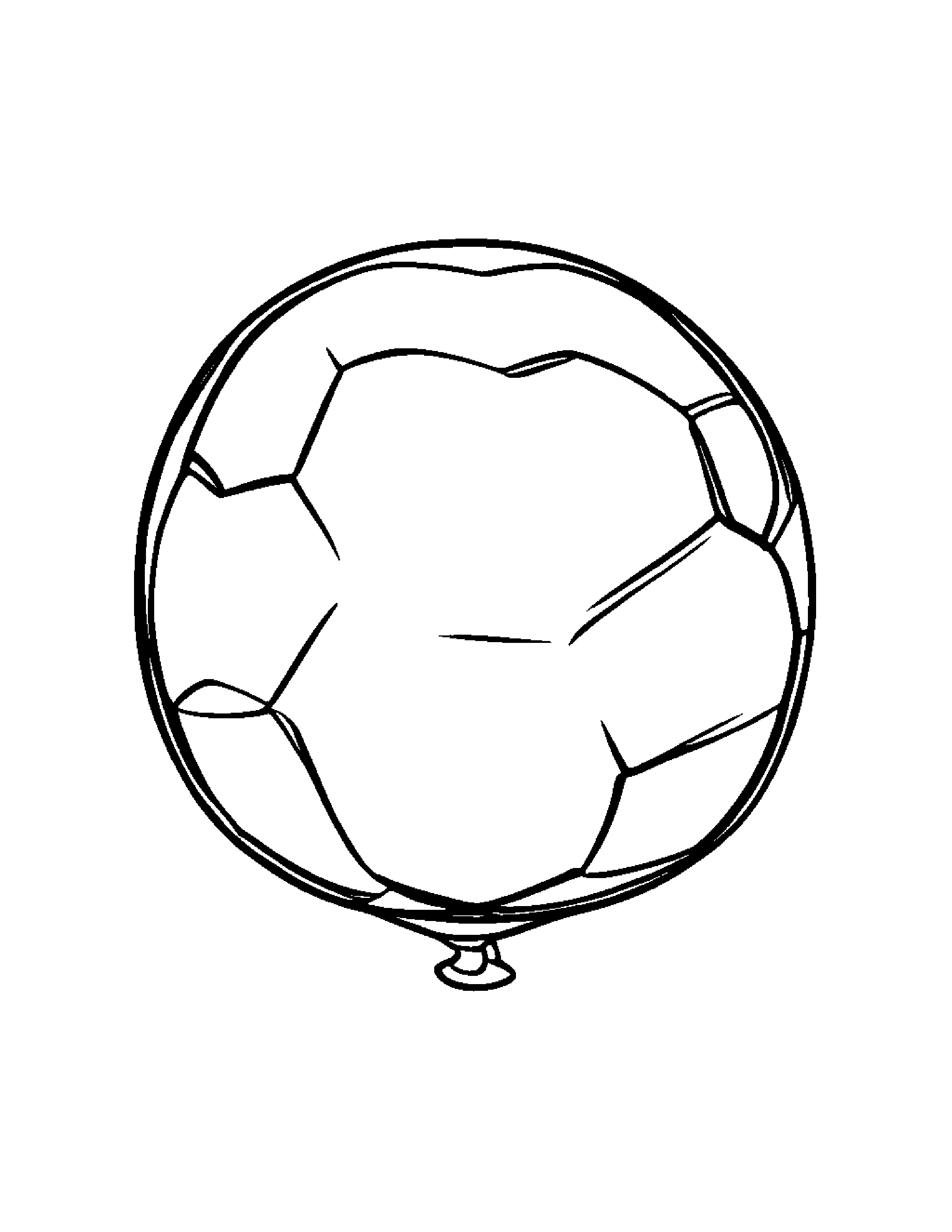 Soccer Ball With Balloon #2 Coloring Page (Free Printable PDF)