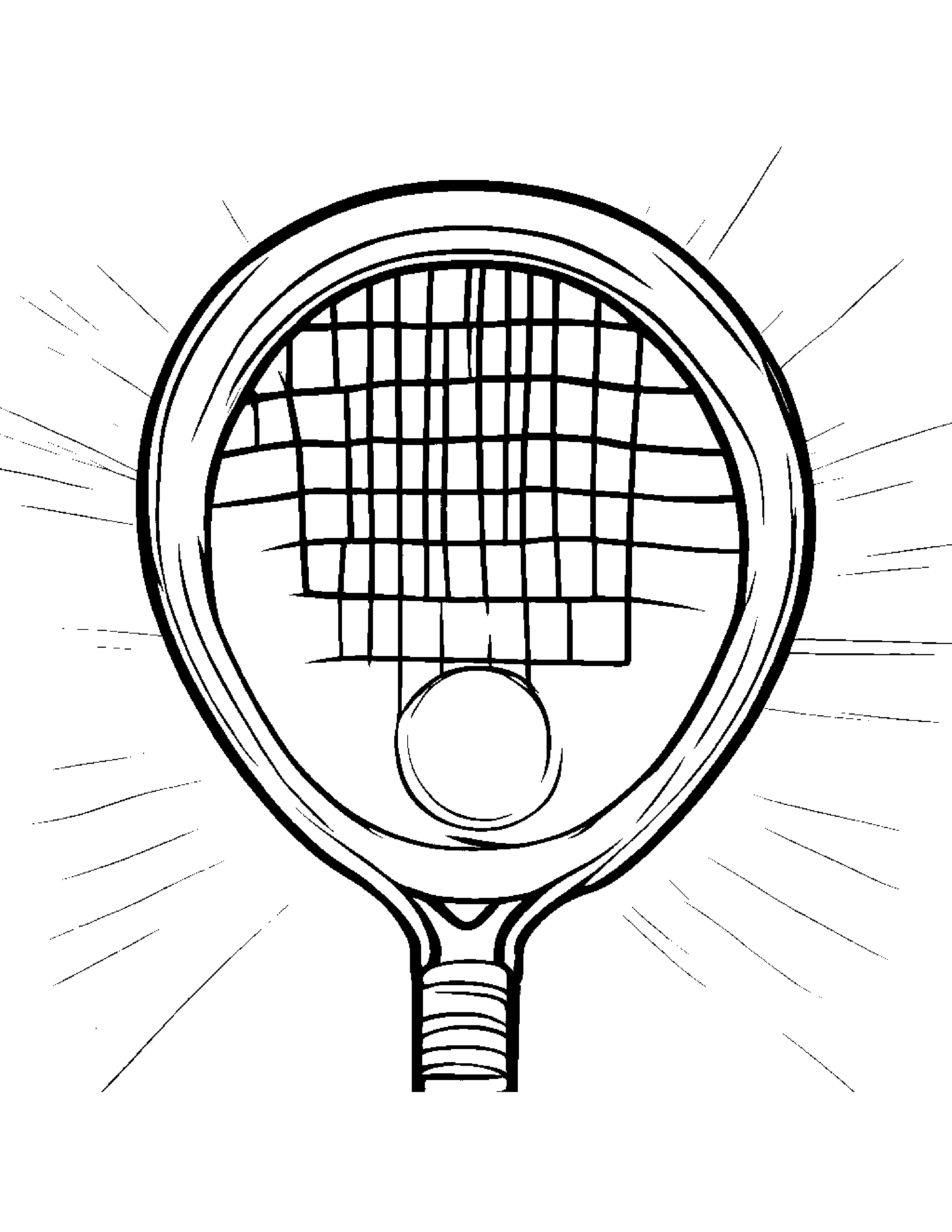 Tennis Racquet Coloring Page (Free Printable PDF)