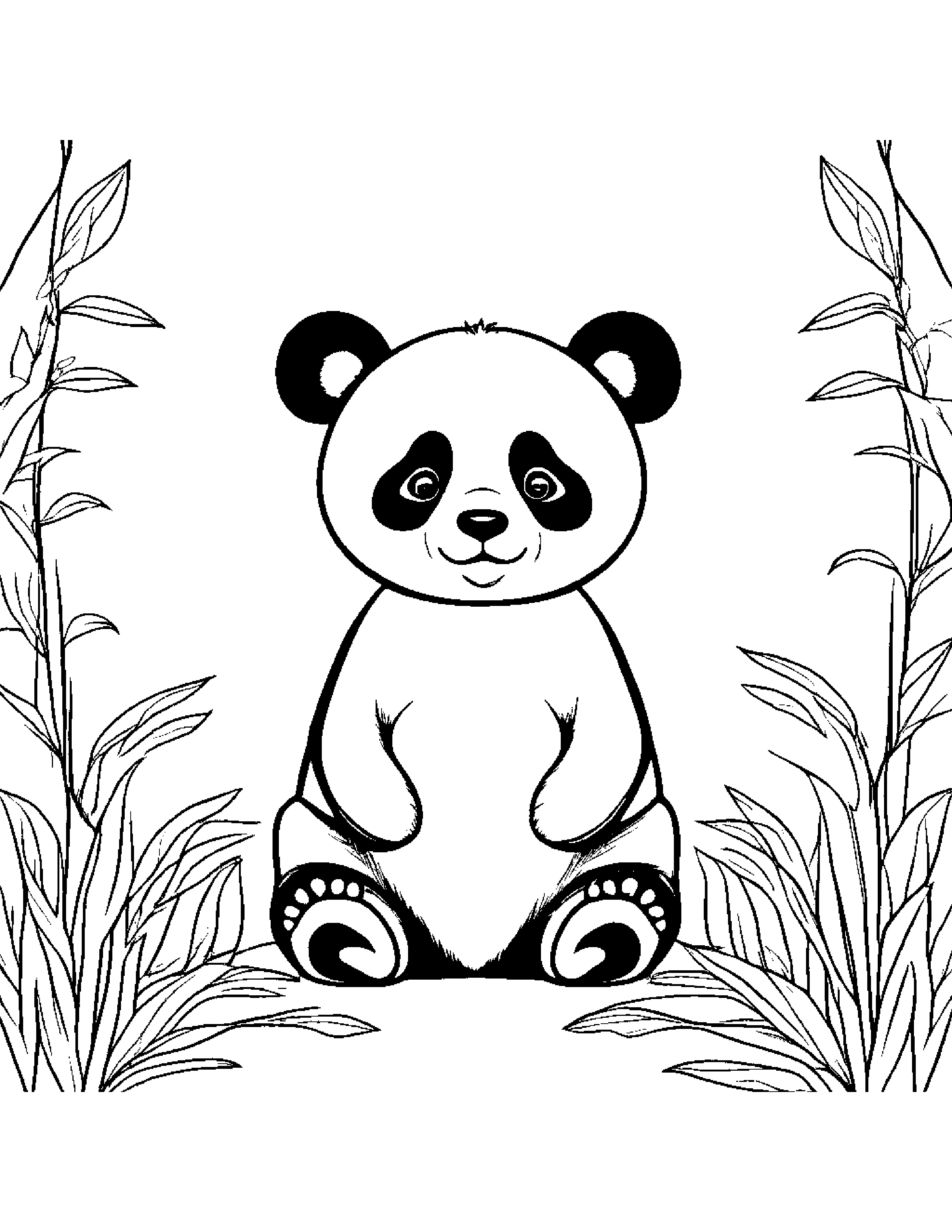 Tiny Panda Coloring Page (Free Printable PDF)